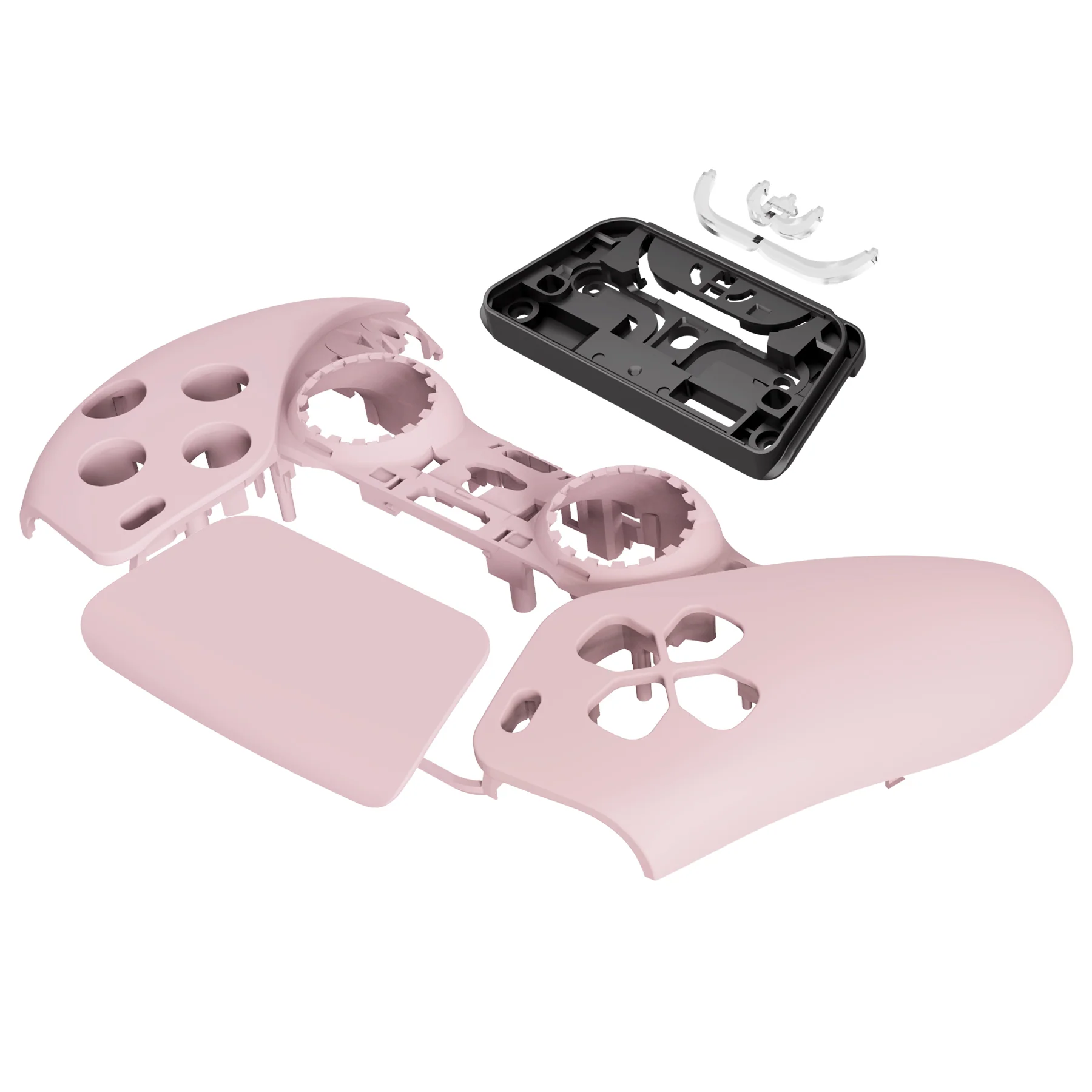 eXtremeRate Replacement Front Housing Shell with Touchpad Compatible with PS5 Controller BDM-010/020/030/040/050/060 - Cherry Blossoms Pink - Image 10
