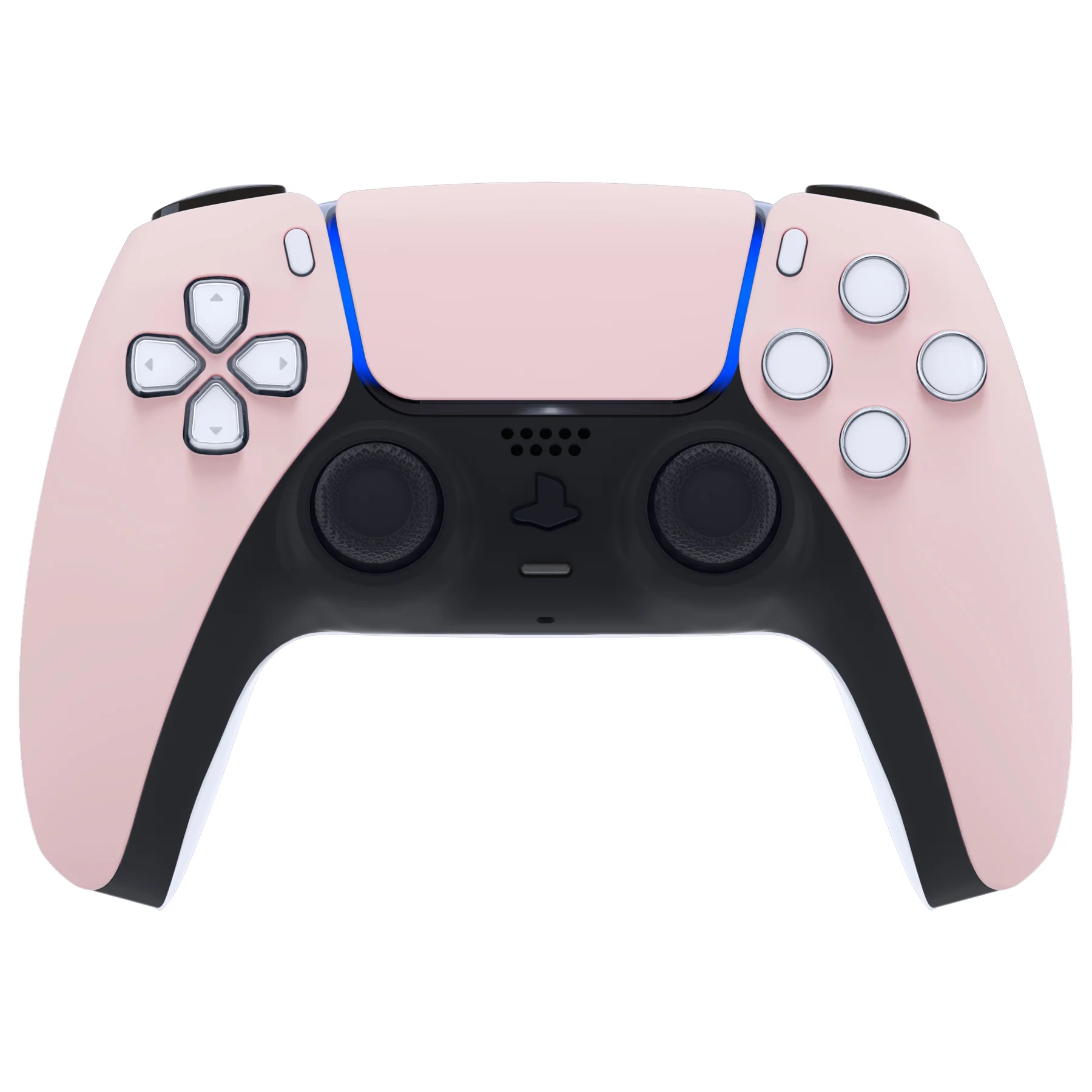 eXtremeRate Replacement Front Housing Shell with Touchpad Compatible with PS5 Controller BDM-010/020/030/040/050/060 - Cherry Blossoms Pink - Image 2