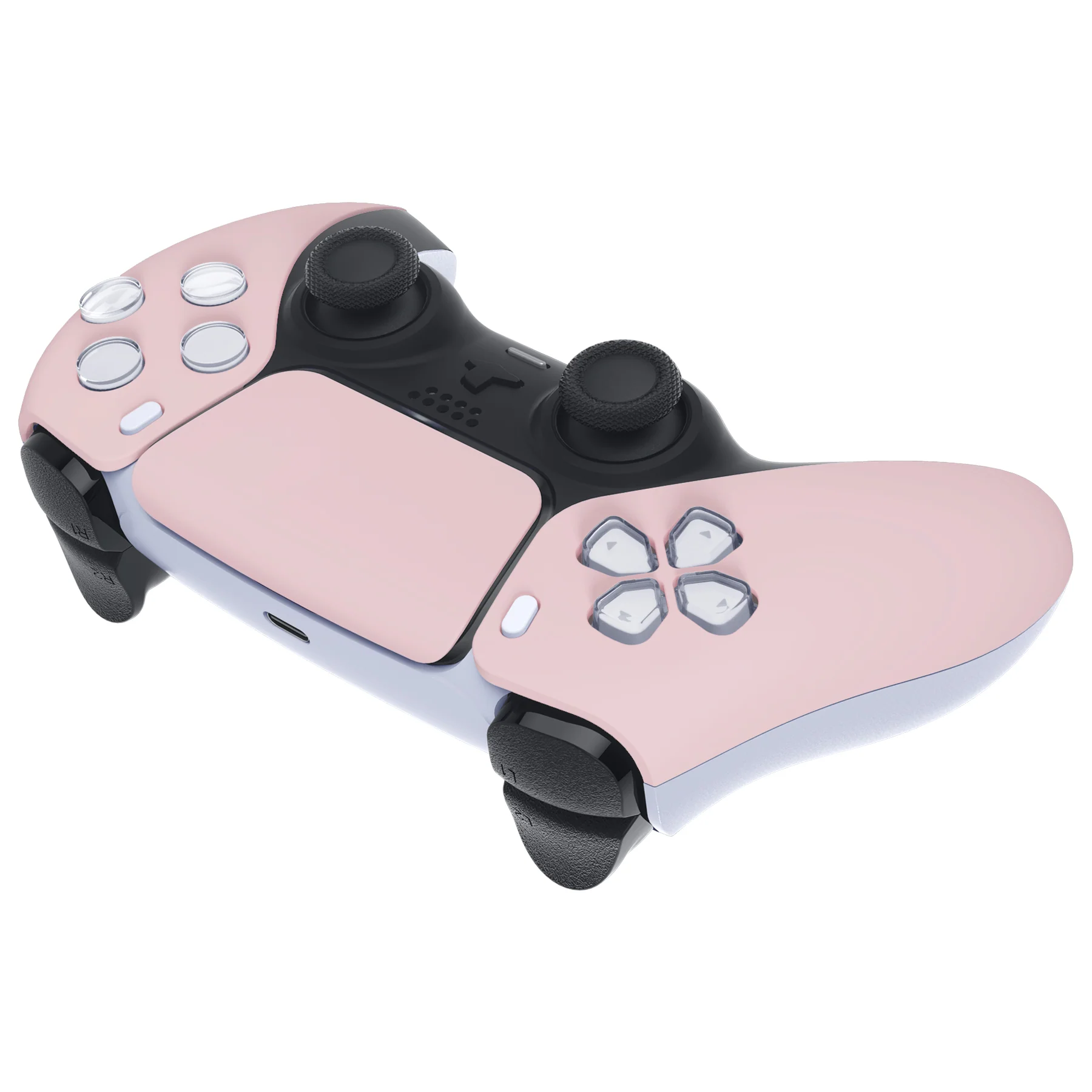 eXtremeRate Replacement Front Housing Shell with Touchpad Compatible with PS5 Controller BDM-010/020/030/040/050/060 - Cherry Blossoms Pink - Image 6