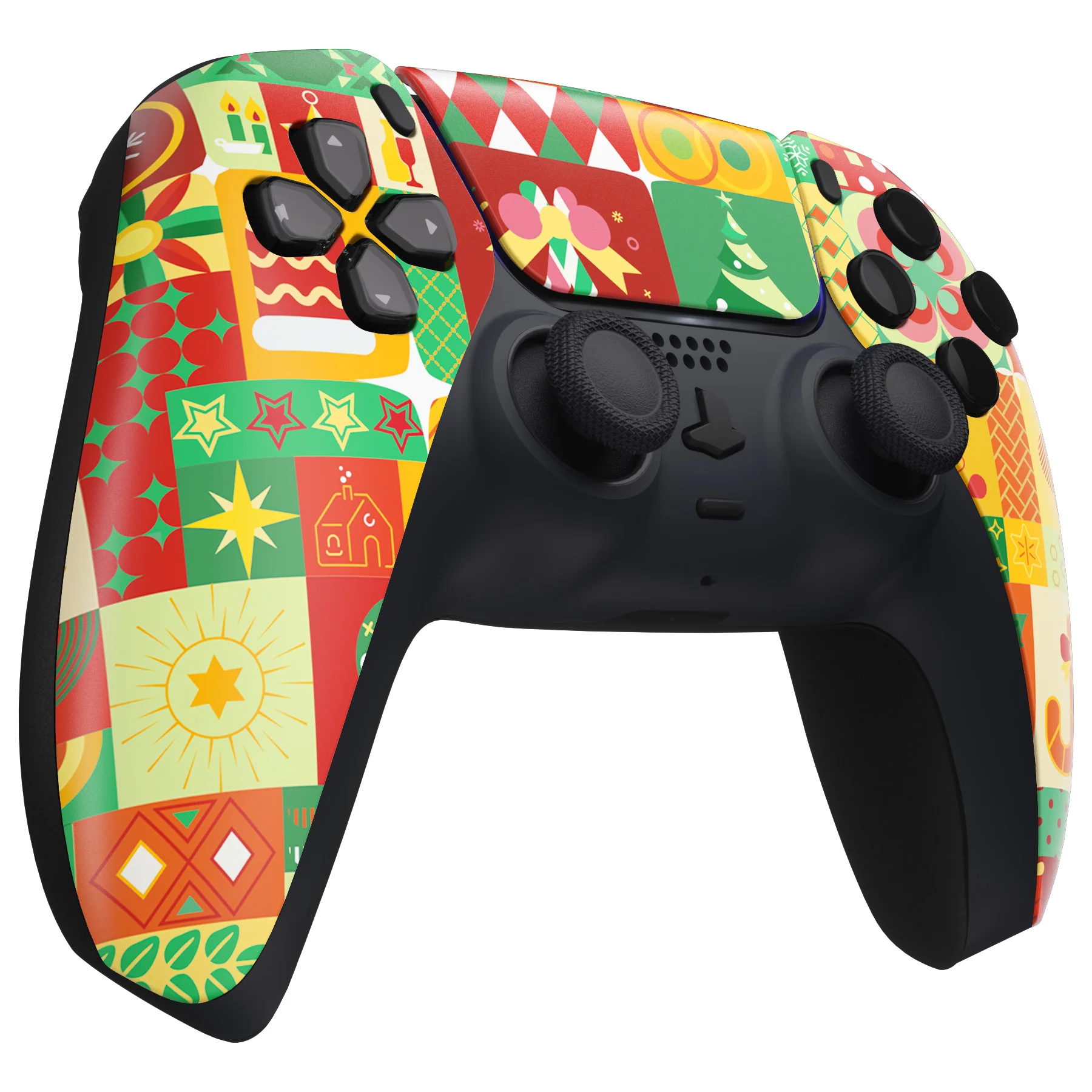 eXtremeRate Replacement Front Housing Shell with Touchpad Compatible with PS5 Controller BDM-010/020/030/040/050 - Christmas Wrap - Image 5