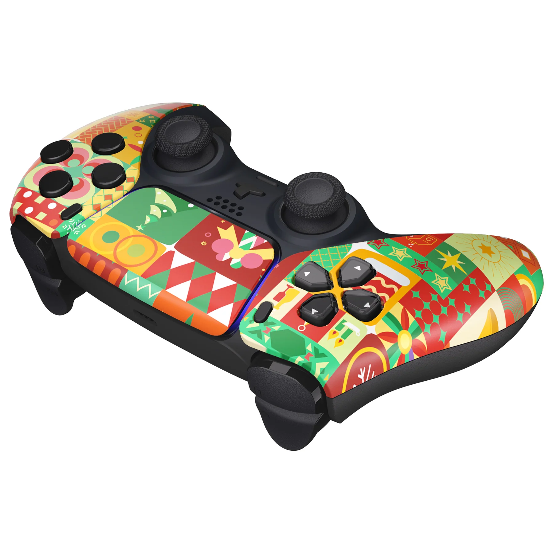 eXtremeRate Replacement Front Housing Shell with Touchpad Compatible with PS5 Controller BDM-010/020/030/040/050 - Christmas Wrap - Image 6