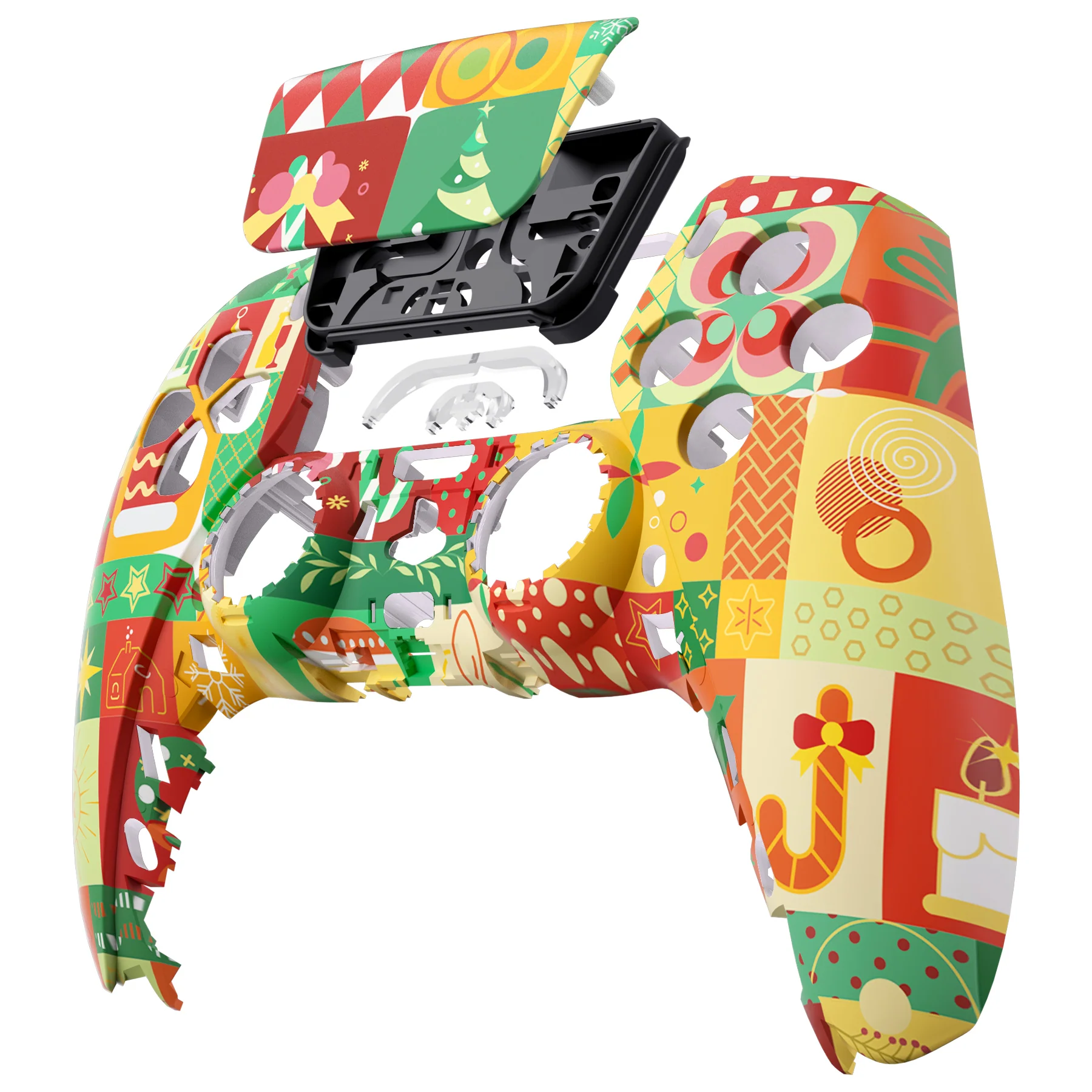 eXtremeRate Replacement Front Housing Shell with Touchpad Compatible with PS5 Controller BDM-010/020/030/040/050 - Christmas Wrap - Image 8