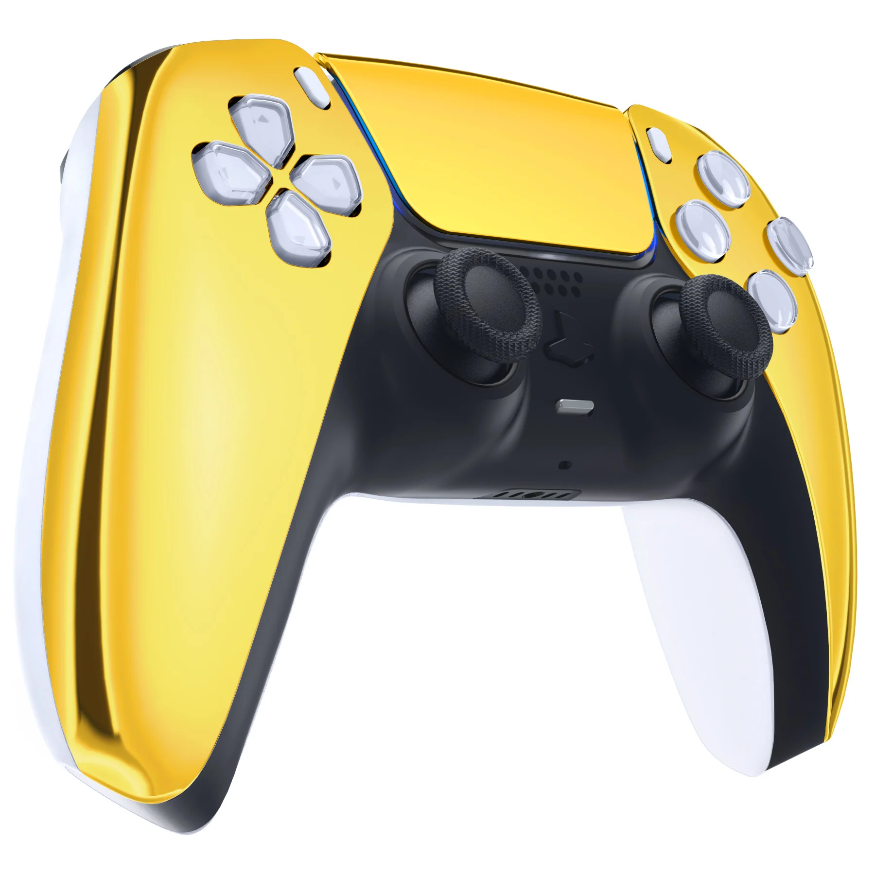 eXtremeRate Replacement Front Housing Shell with Touchpad Compatible with PS5 Controller BDM-010/020/030/040/050/060 - Chrome Gold - Image 5