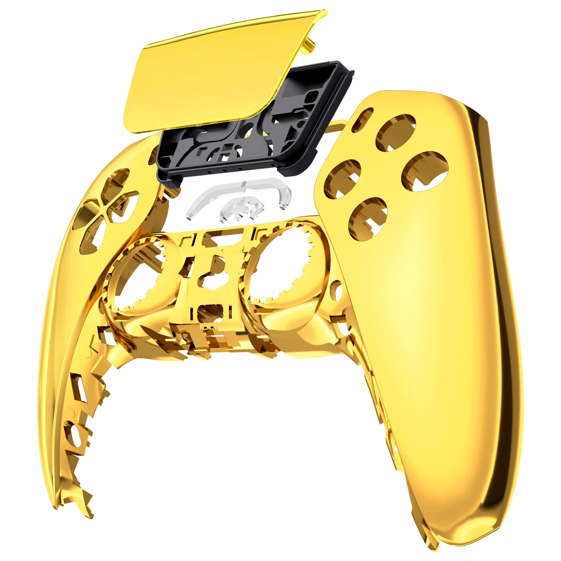 eXtremeRate Replacement Front Housing Shell with Touchpad Compatible with PS5 Controller BDM-010/020/030/040/050/060 - Chrome Gold - Image 8