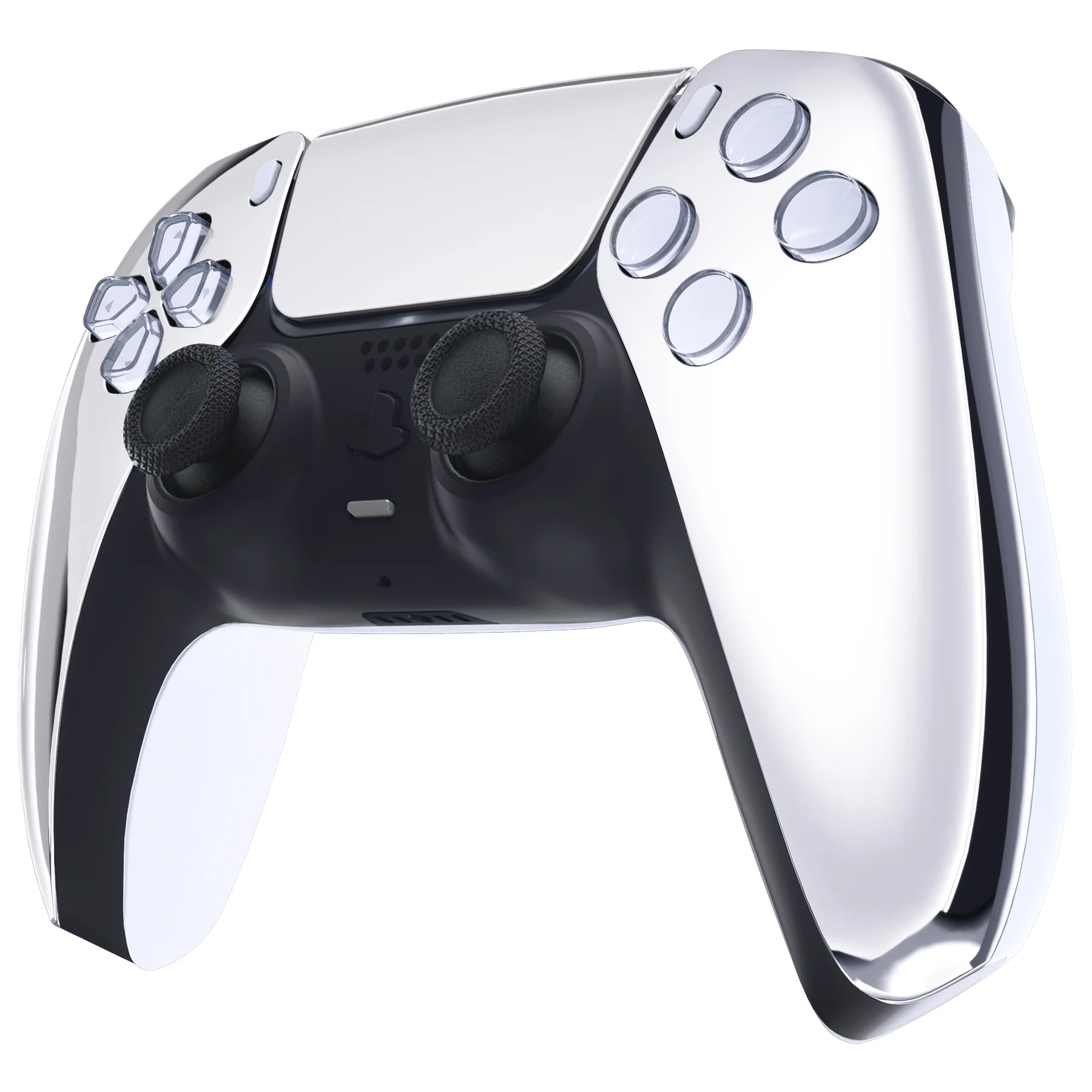 eXtremeRate Replacement Front Housing Shell with Touchpad Compatible with PS5 Controller BDM-010/020/030/040/050 - Chrome Silver - Image 4