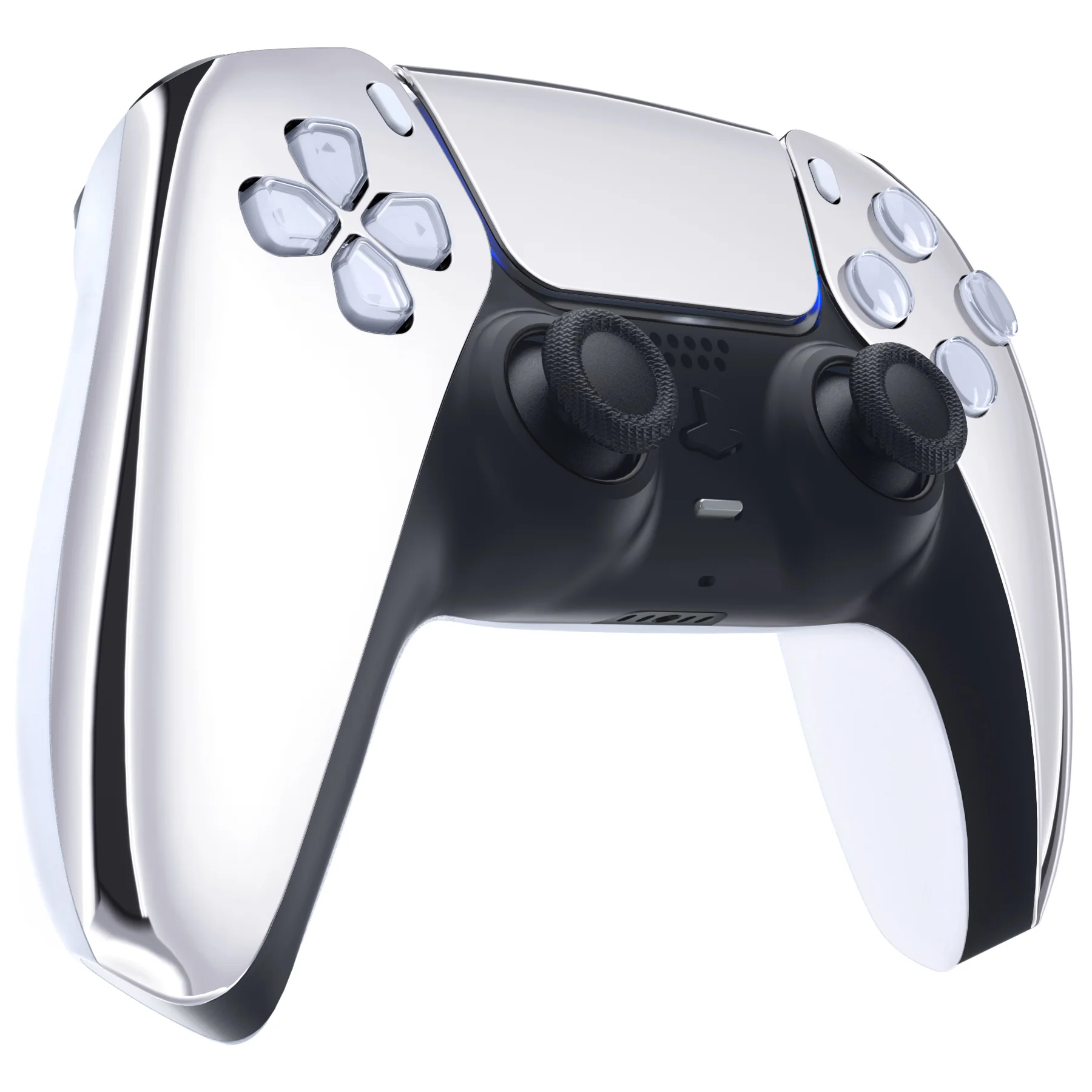 eXtremeRate Replacement Front Housing Shell with Touchpad Compatible with PS5 Controller BDM-010/020/030/040/050 - Chrome Silver - Image 5