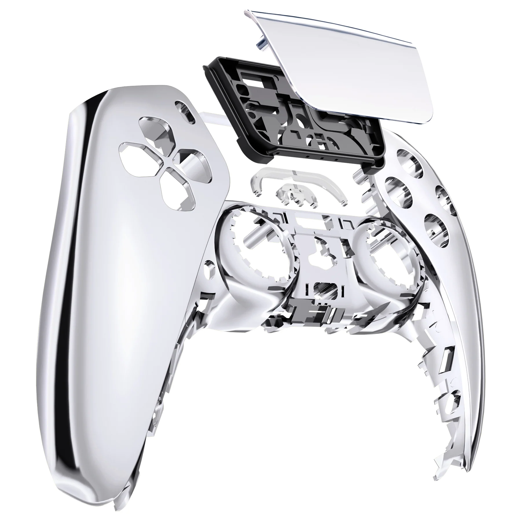 eXtremeRate Replacement Front Housing Shell with Touchpad Compatible with PS5 Controller BDM-010/020/030/040/050 - Chrome Silver - Image 9