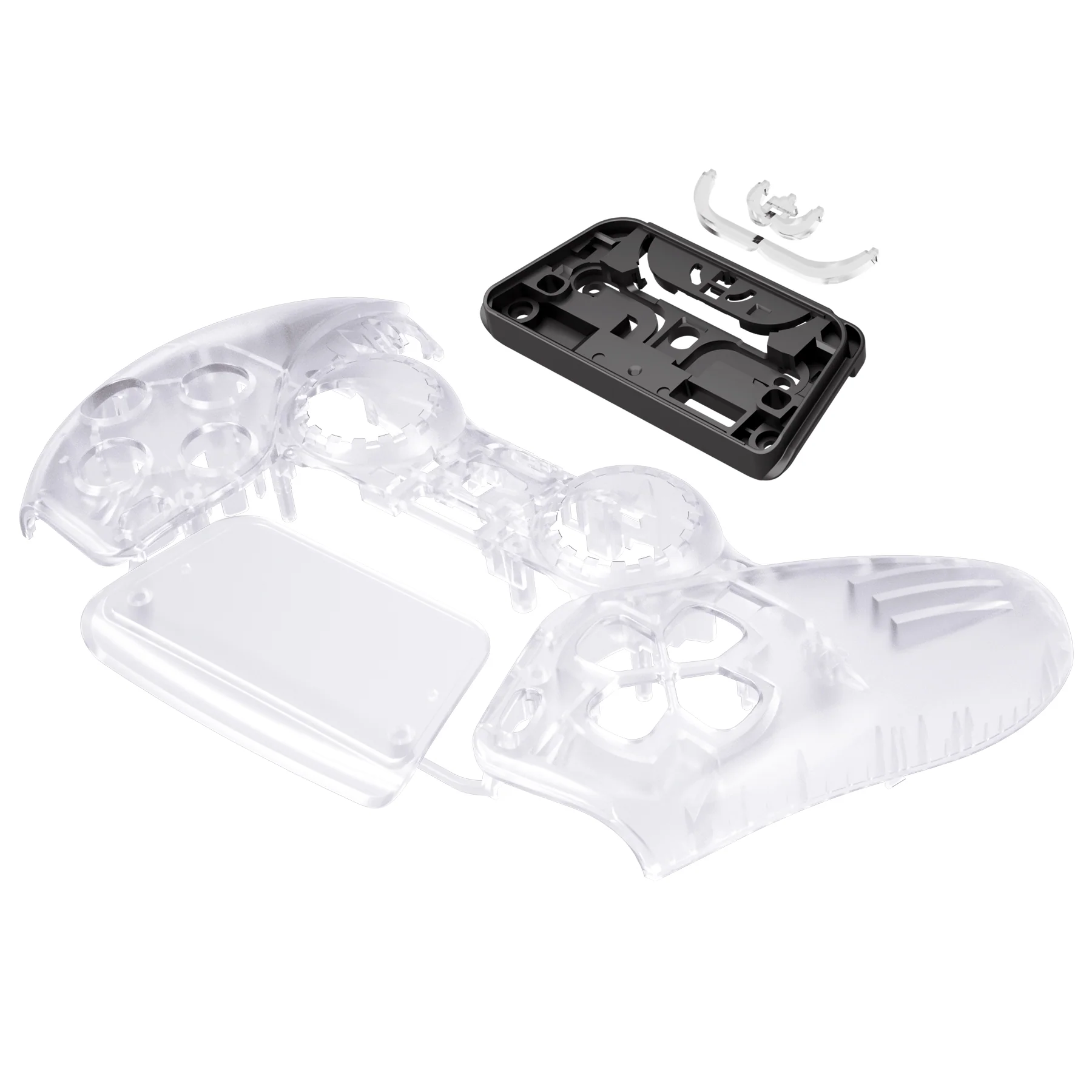 eXtremeRate Replacement Front Housing Shell with Touchpad Compatible with PS5 Controller BDM-010/020/030/040/050 - Clear - Image 10