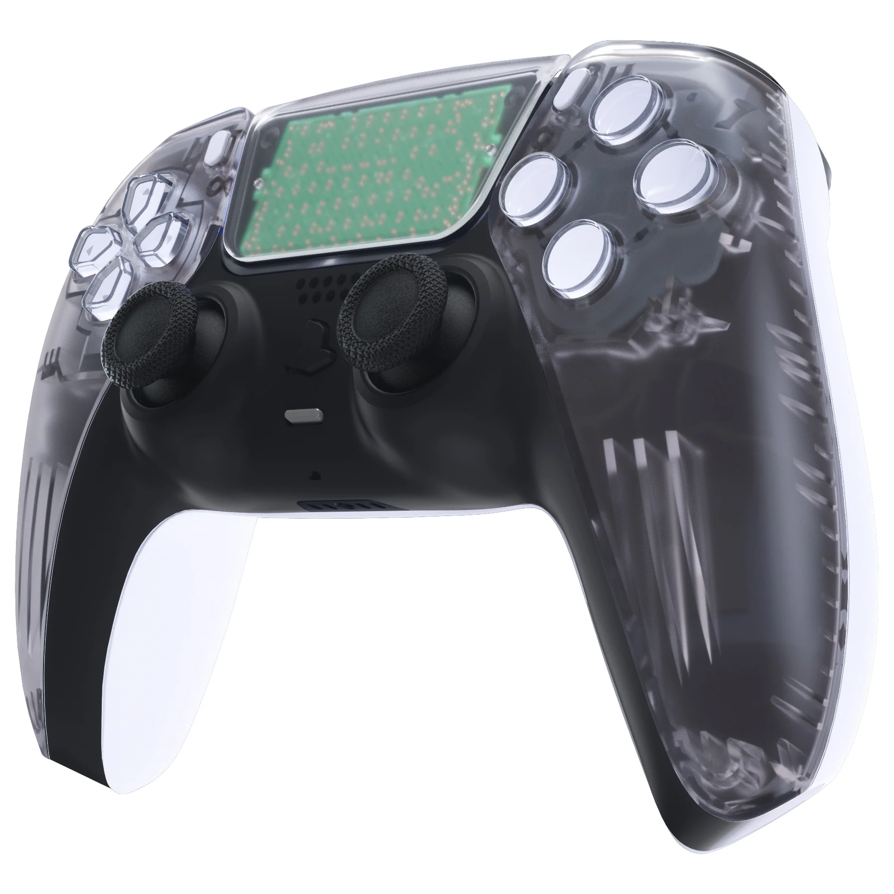 eXtremeRate Replacement Front Housing Shell with Touchpad Compatible with PS5 Controller BDM-010/020/030/040/050 - Clear - Image 4