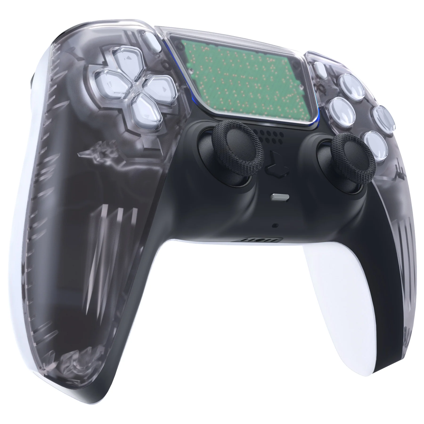 eXtremeRate Replacement Front Housing Shell with Touchpad Compatible with PS5 Controller BDM-010/020/030/040/050 - Clear - Image 5