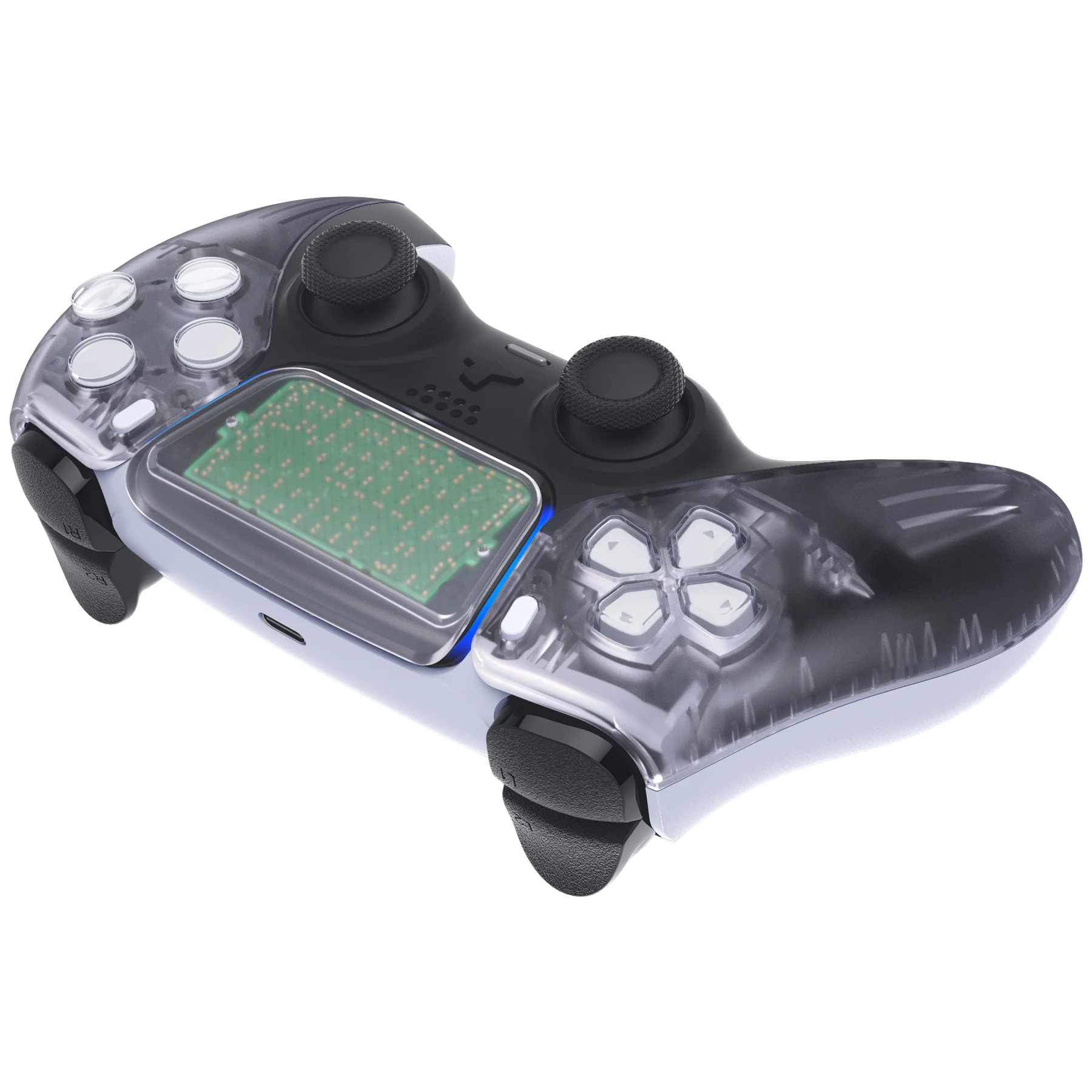 eXtremeRate Replacement Front Housing Shell with Touchpad Compatible with PS5 Controller BDM-010/020/030/040/050 - Clear - Image 6