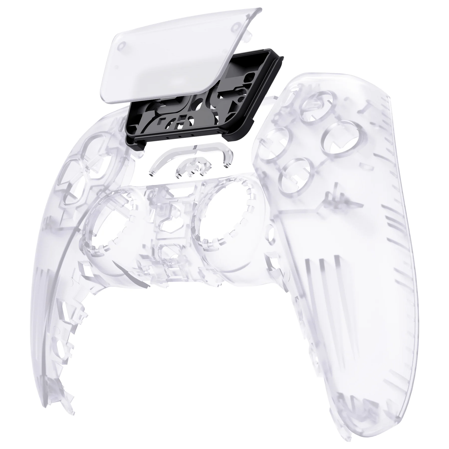 eXtremeRate Replacement Front Housing Shell with Touchpad Compatible with PS5 Controller BDM-010/020/030/040/050 - Clear - Image 8