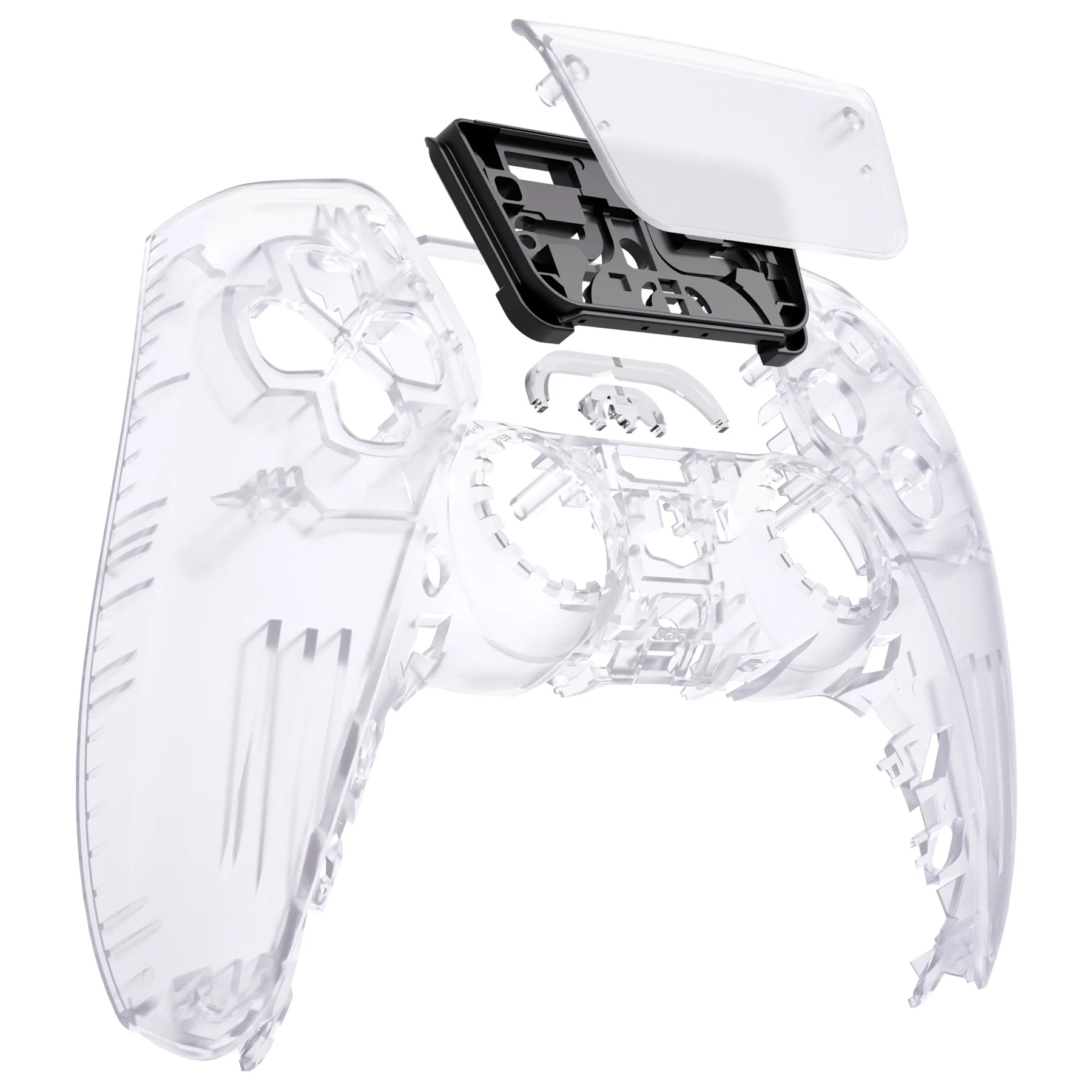 eXtremeRate Replacement Front Housing Shell with Touchpad Compatible with PS5 Controller BDM-010/020/030/040/050 - Clear - Image 9