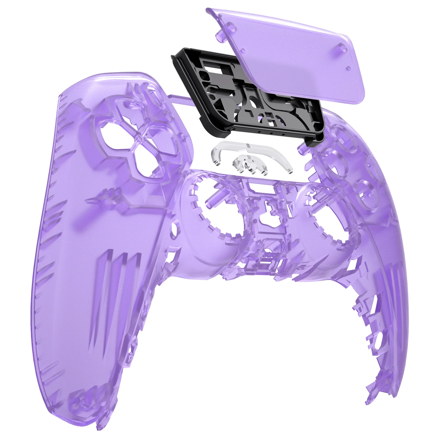 eXtremeRate Replacement Front Housing Shell with Touchpad Compatible with PS5 Controller BDM-010/020/030/040/050 - Clear Atomic Purple - Image 9