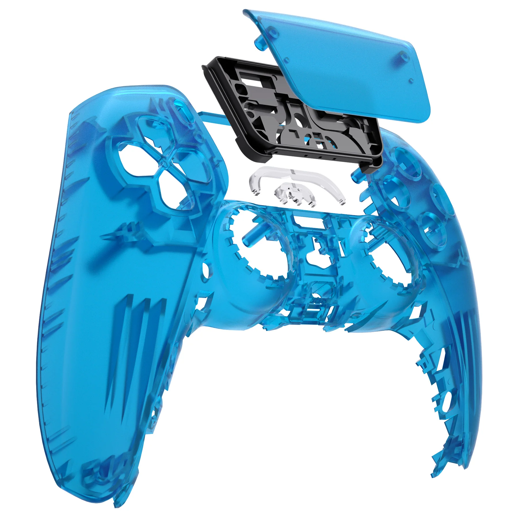 eXtremeRate Replacement Front Housing Shell with Touchpad Compatible with PS5 Controller BDM-010/020/030/040/050 - Clear Blue - Image 9