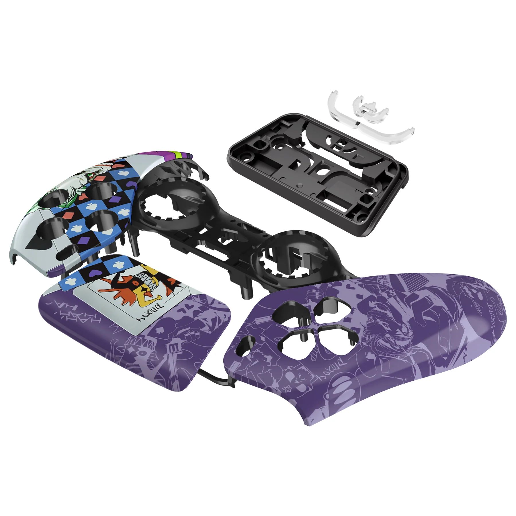 eXtremeRate Replacement Front Housing Shell with Touchpad Compatible with PS5 Controller BDM-010/020/030/040/050 - Clown Cards - Image 10