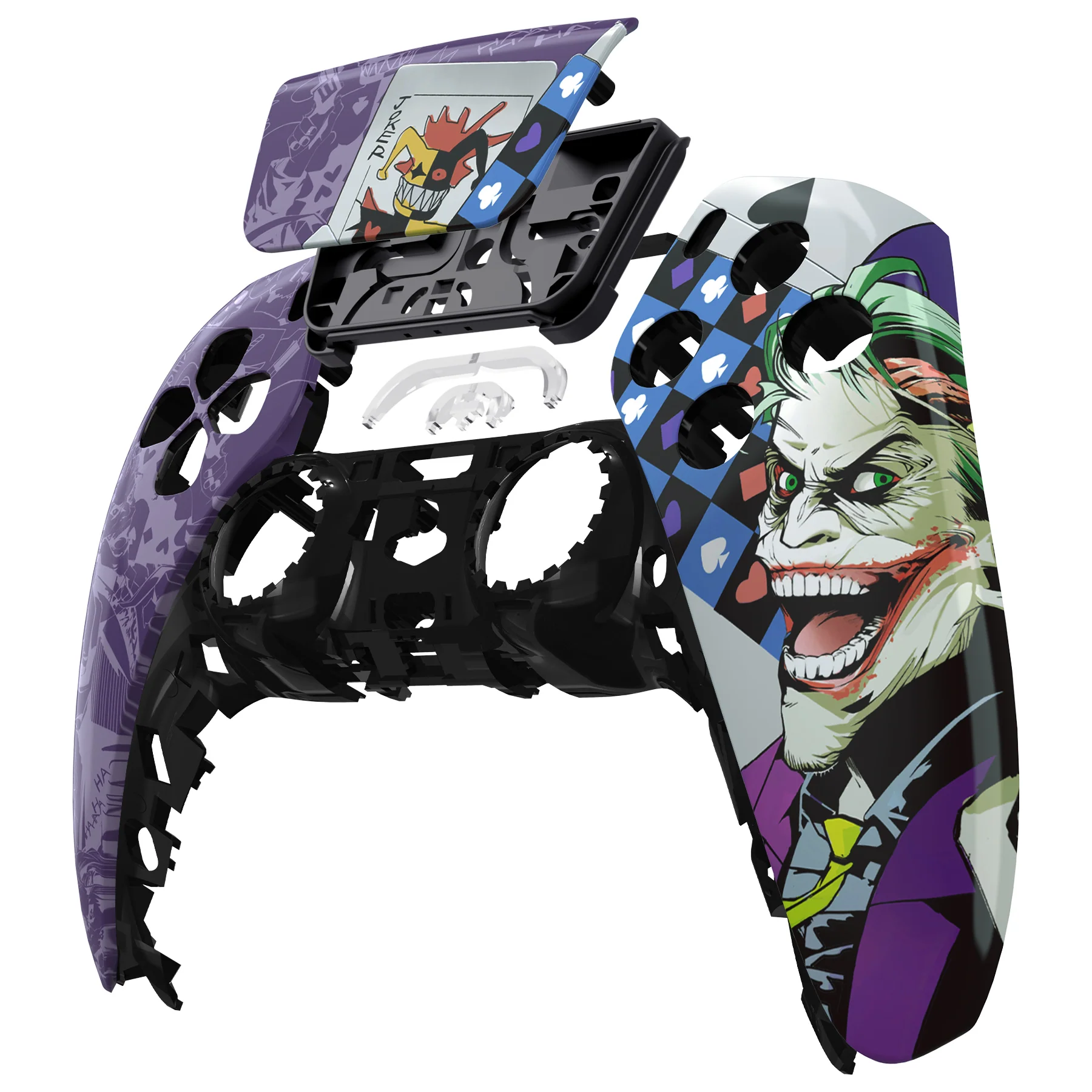 eXtremeRate Replacement Front Housing Shell with Touchpad Compatible with PS5 Controller BDM-010/020/030/040/050 - Clown Cards - Image 8
