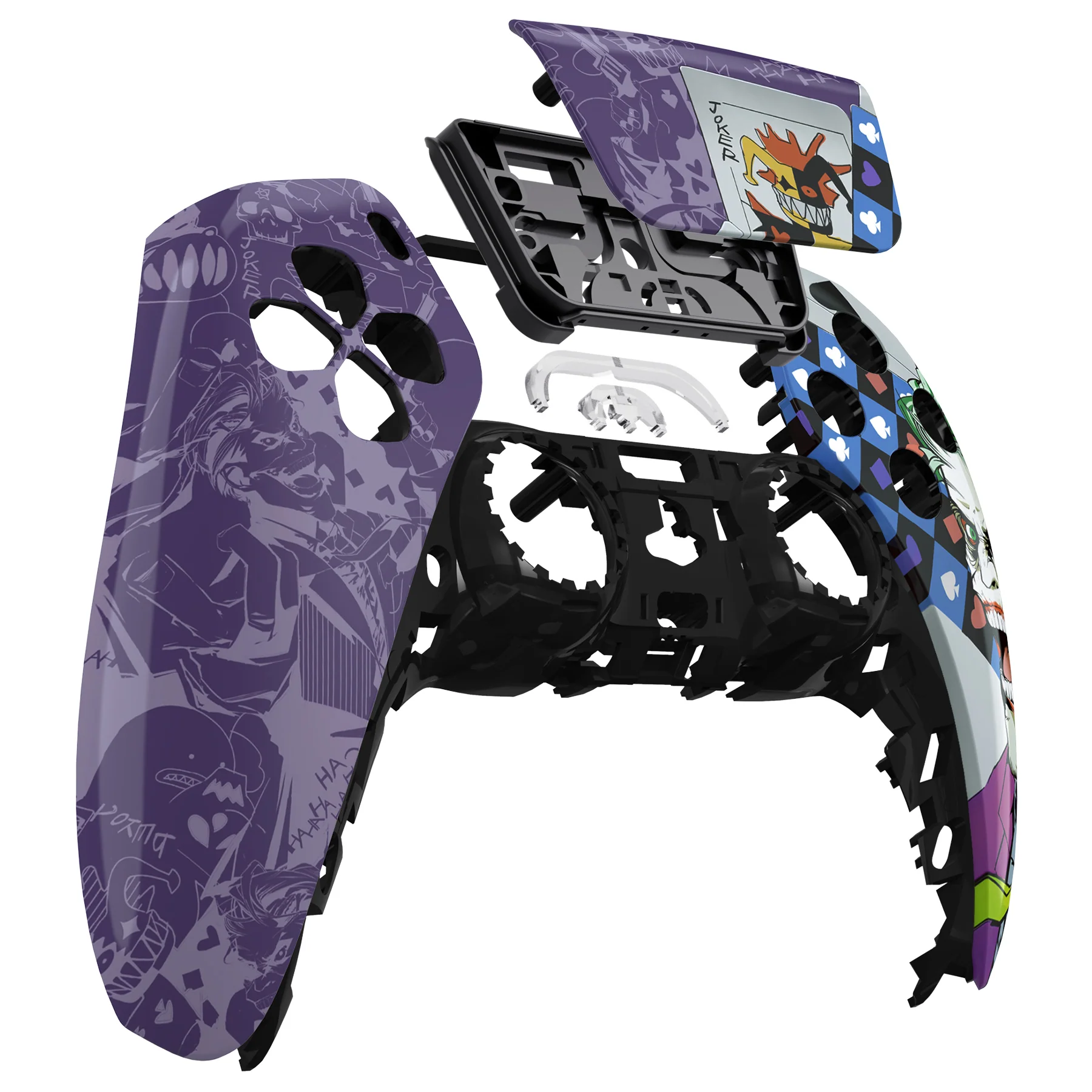 eXtremeRate Replacement Front Housing Shell with Touchpad Compatible with PS5 Controller BDM-010/020/030/040/050 - Clown Cards - Image 9