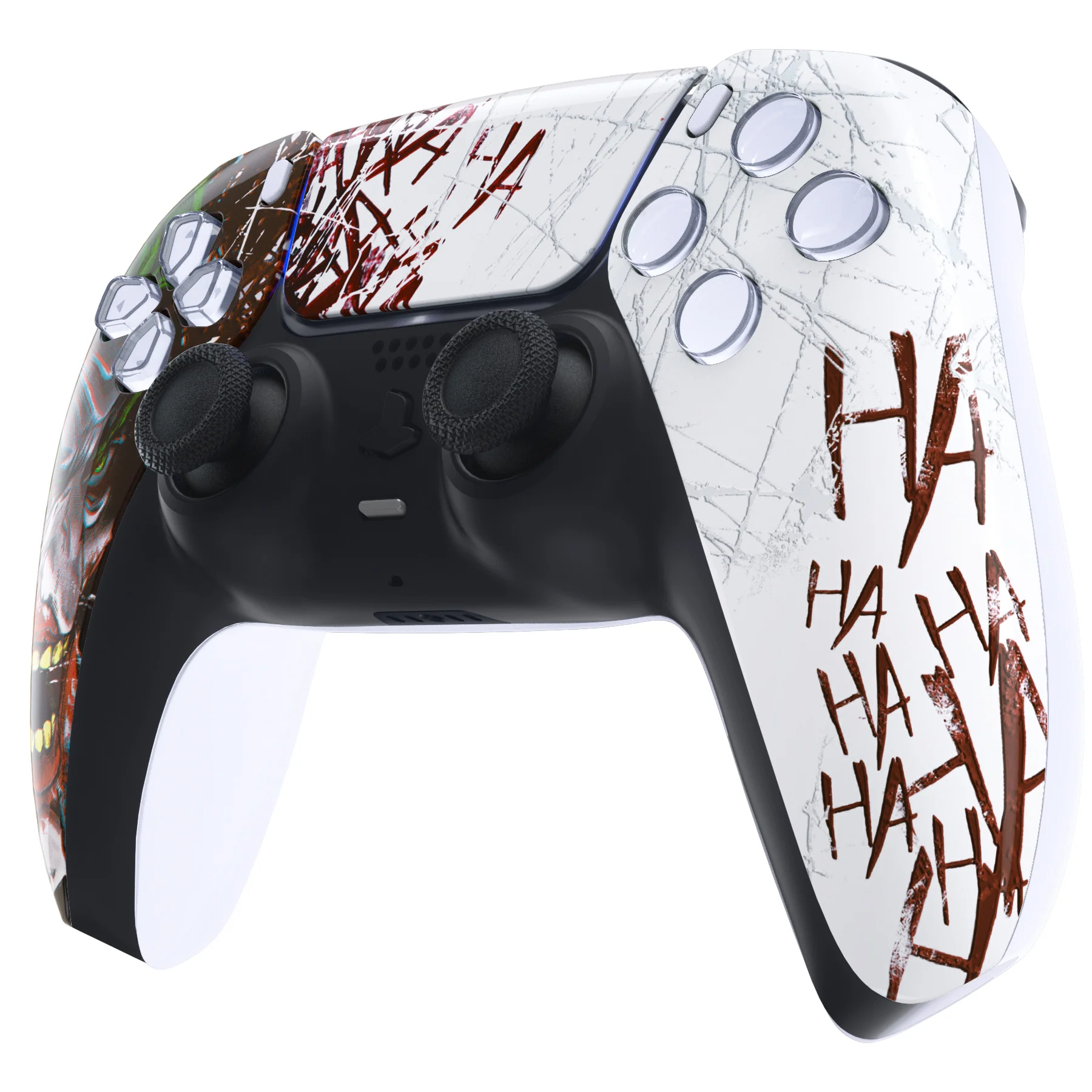 eXtremeRate Replacement Front Housing Shell with Touchpad Compatible with PS5 Controller BDM-010/020/030/040/050/060 - Clown HAHAHA - Image 4