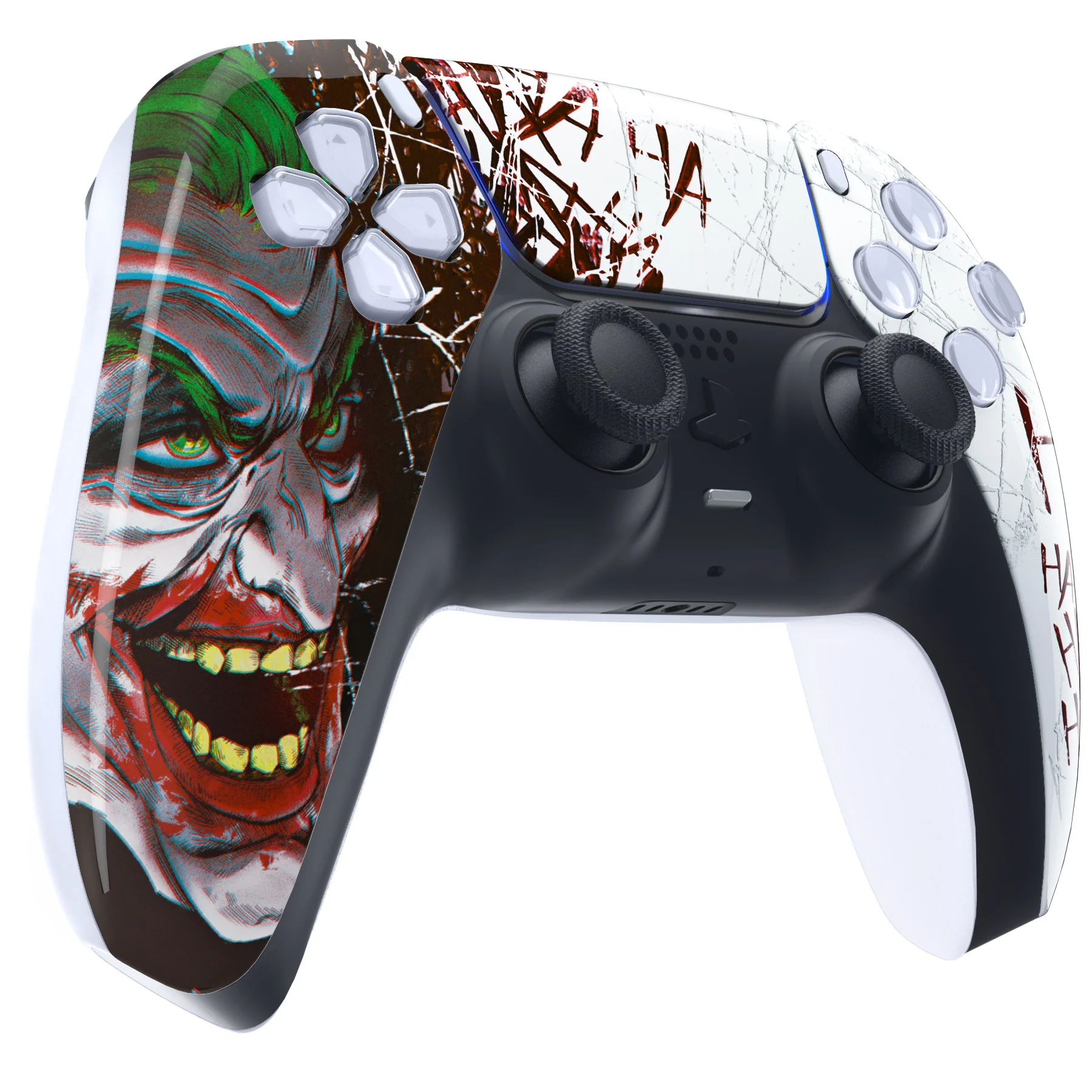 eXtremeRate Replacement Front Housing Shell with Touchpad Compatible with PS5 Controller BDM-010/020/030/040/050/060 - Clown HAHAHA - Image 5