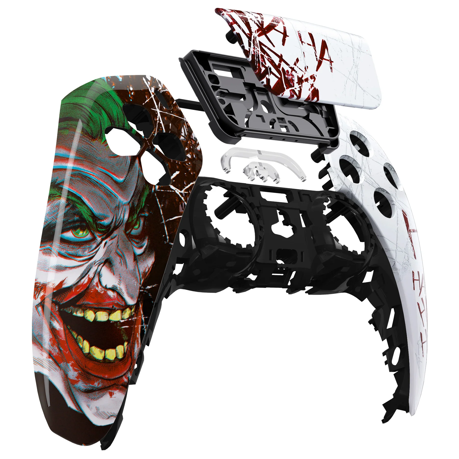 eXtremeRate Replacement Front Housing Shell with Touchpad Compatible with PS5 Controller BDM-010/020/030/040/050/060 - Clown HAHAHA - Image 9