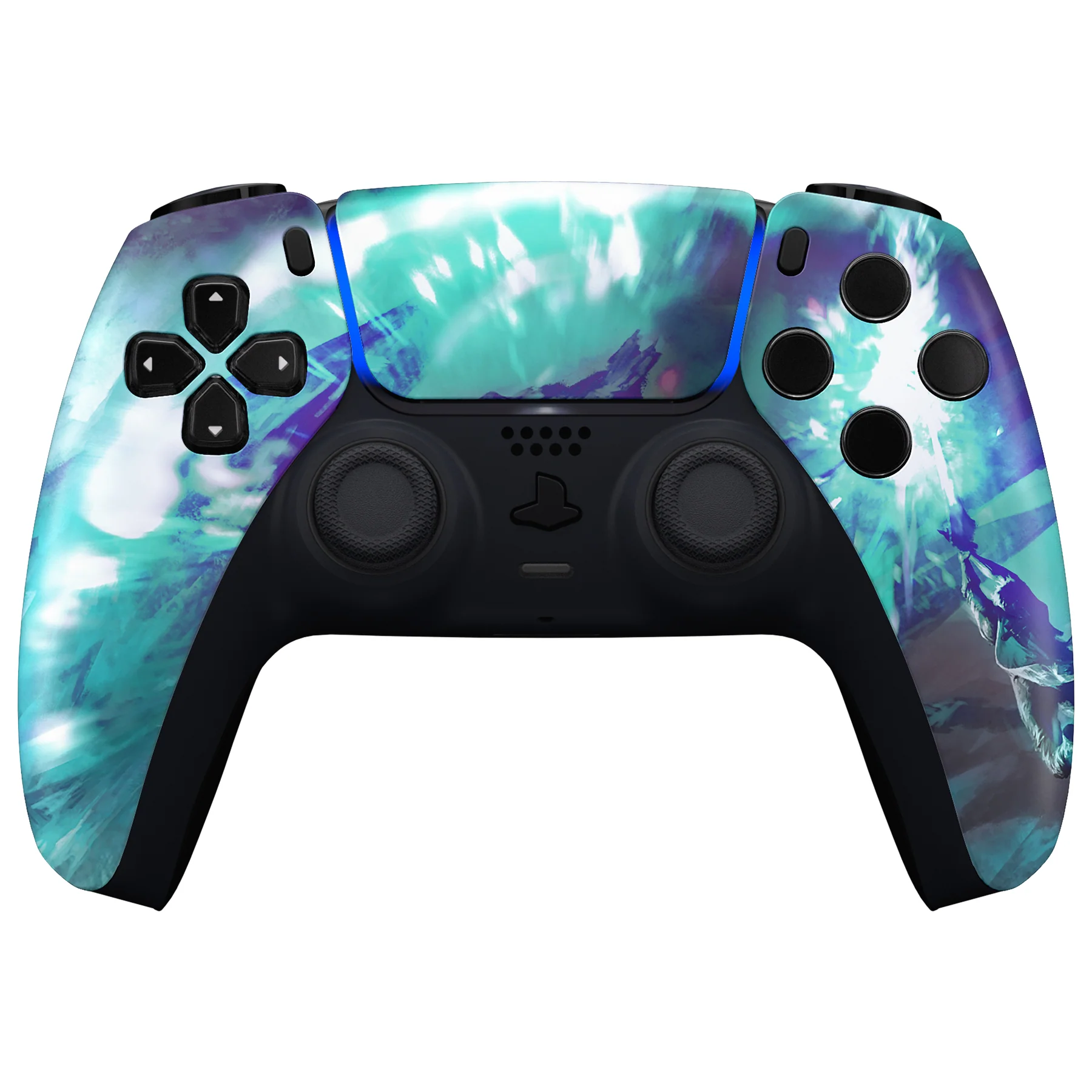 eXtremeRate Replacement Front Housing Shell with Touchpad Compatible with PS5 Controller BDM-010/020/030/040/050 - Crystal Fantasy - Image 2