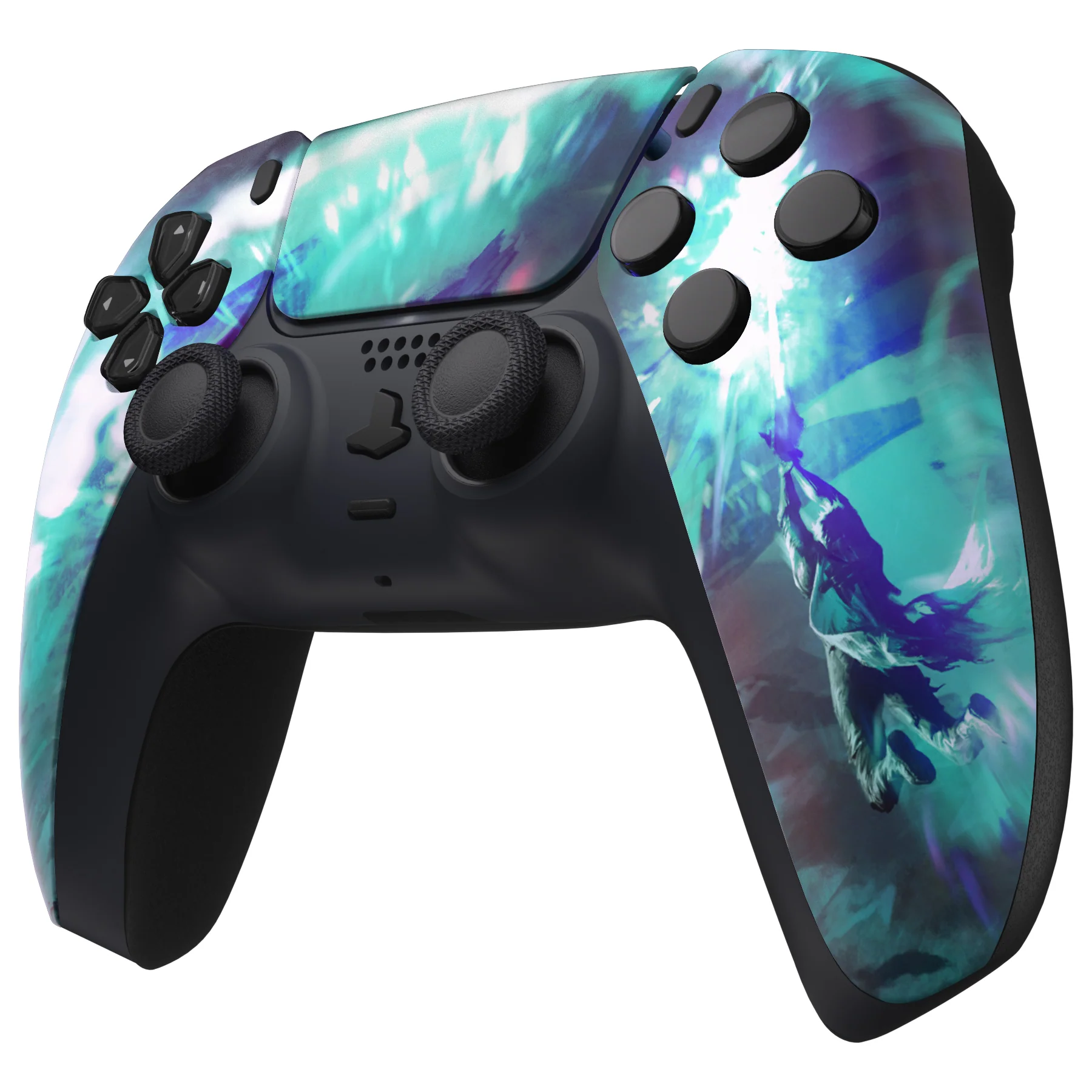 eXtremeRate Replacement Front Housing Shell with Touchpad Compatible with PS5 Controller BDM-010/020/030/040/050 - Crystal Fantasy - Image 4