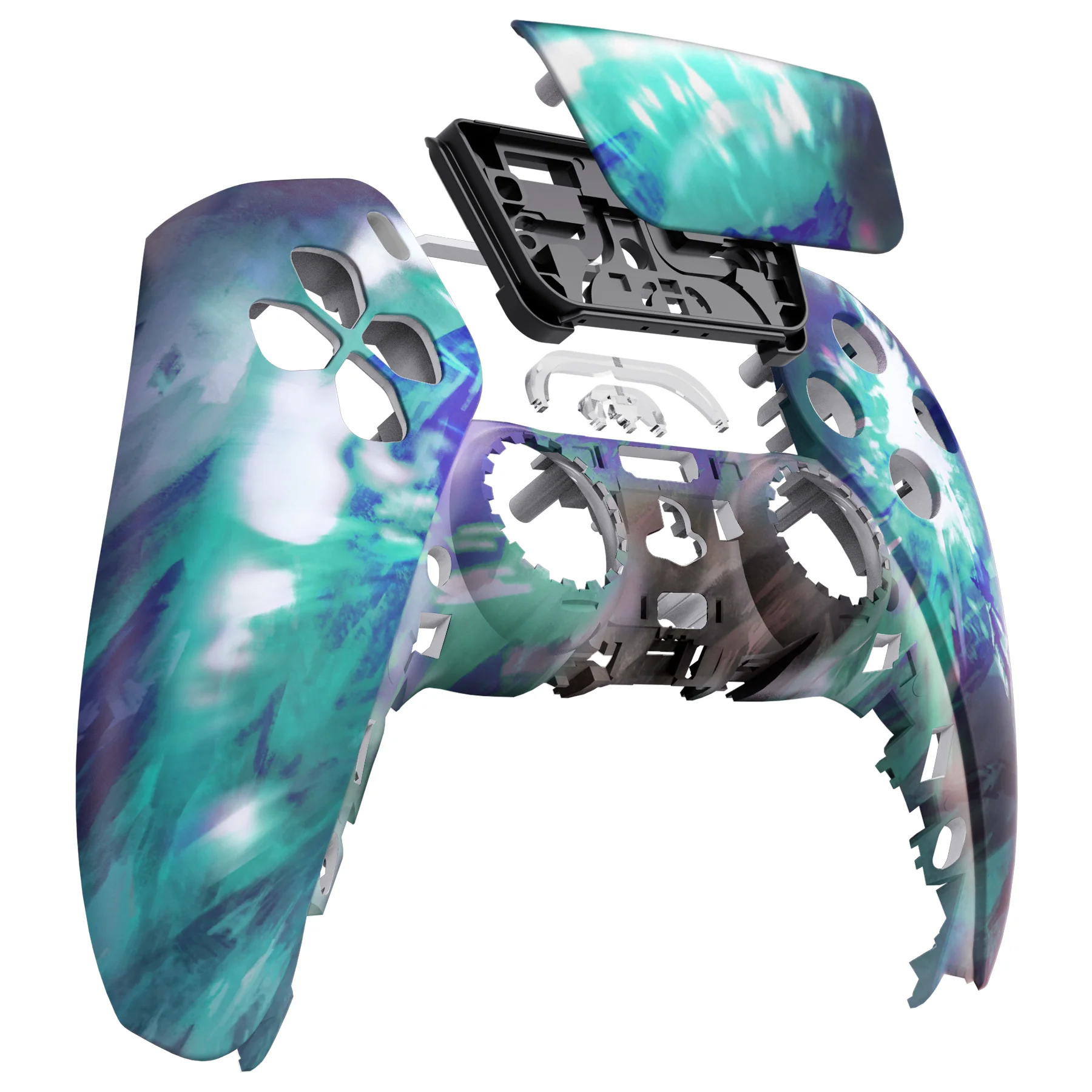 eXtremeRate Replacement Front Housing Shell with Touchpad Compatible with PS5 Controller BDM-010/020/030/040/050 - Crystal Fantasy - Image 9