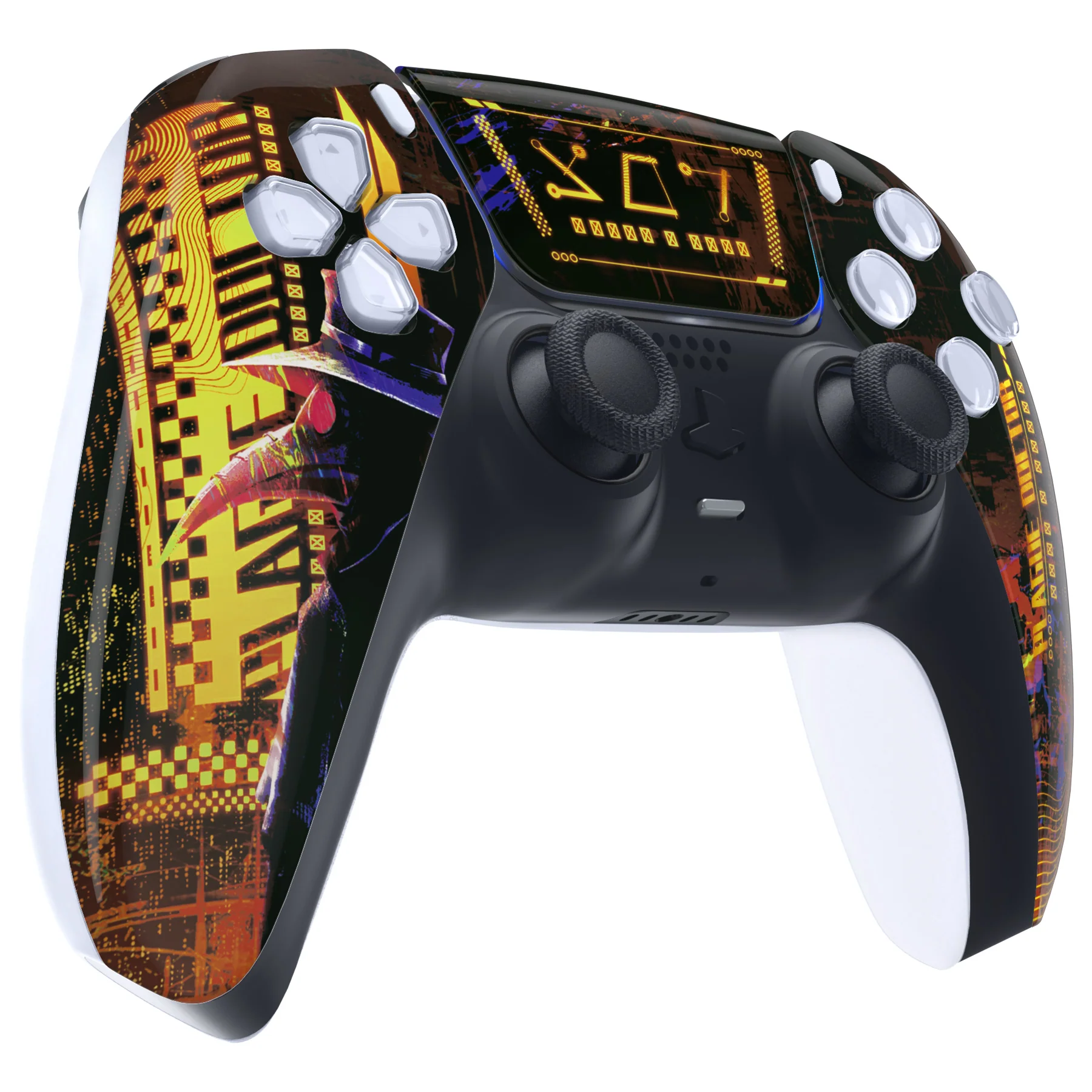 eXtremeRate Replacement Front Housing Shell with Touchpad Compatible with PS5 Controller BDM-010/020/030/040/050 - Cyber Plague - Image 5