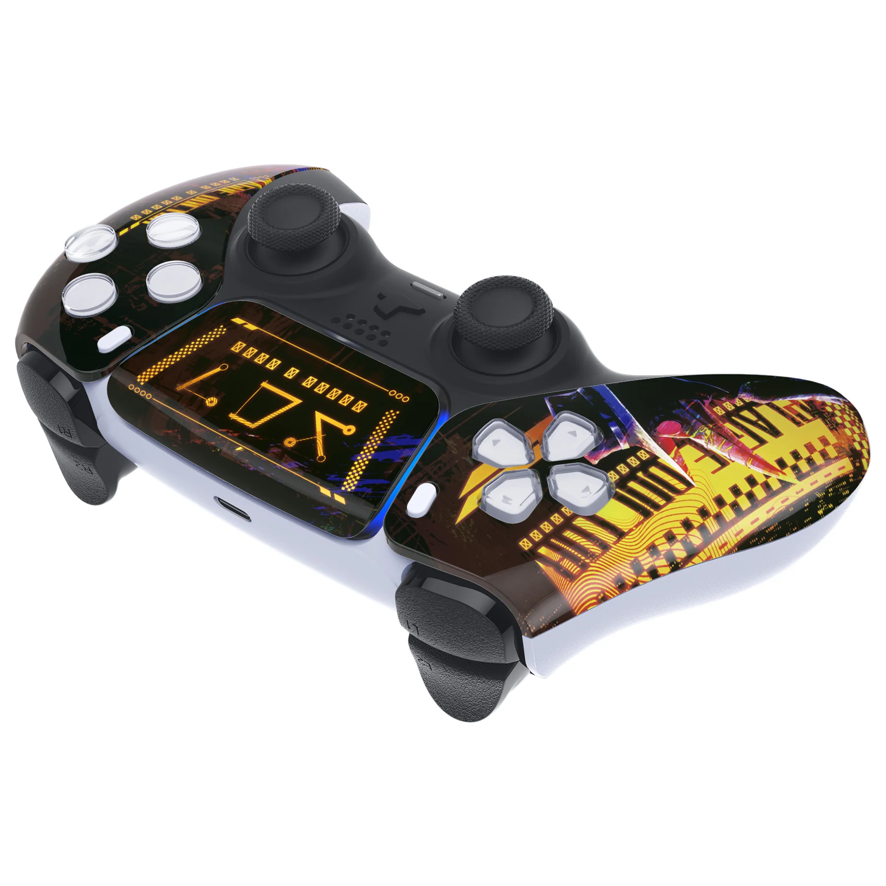 eXtremeRate Replacement Front Housing Shell with Touchpad Compatible with PS5 Controller BDM-010/020/030/040/050 - Cyber Plague - Image 6
