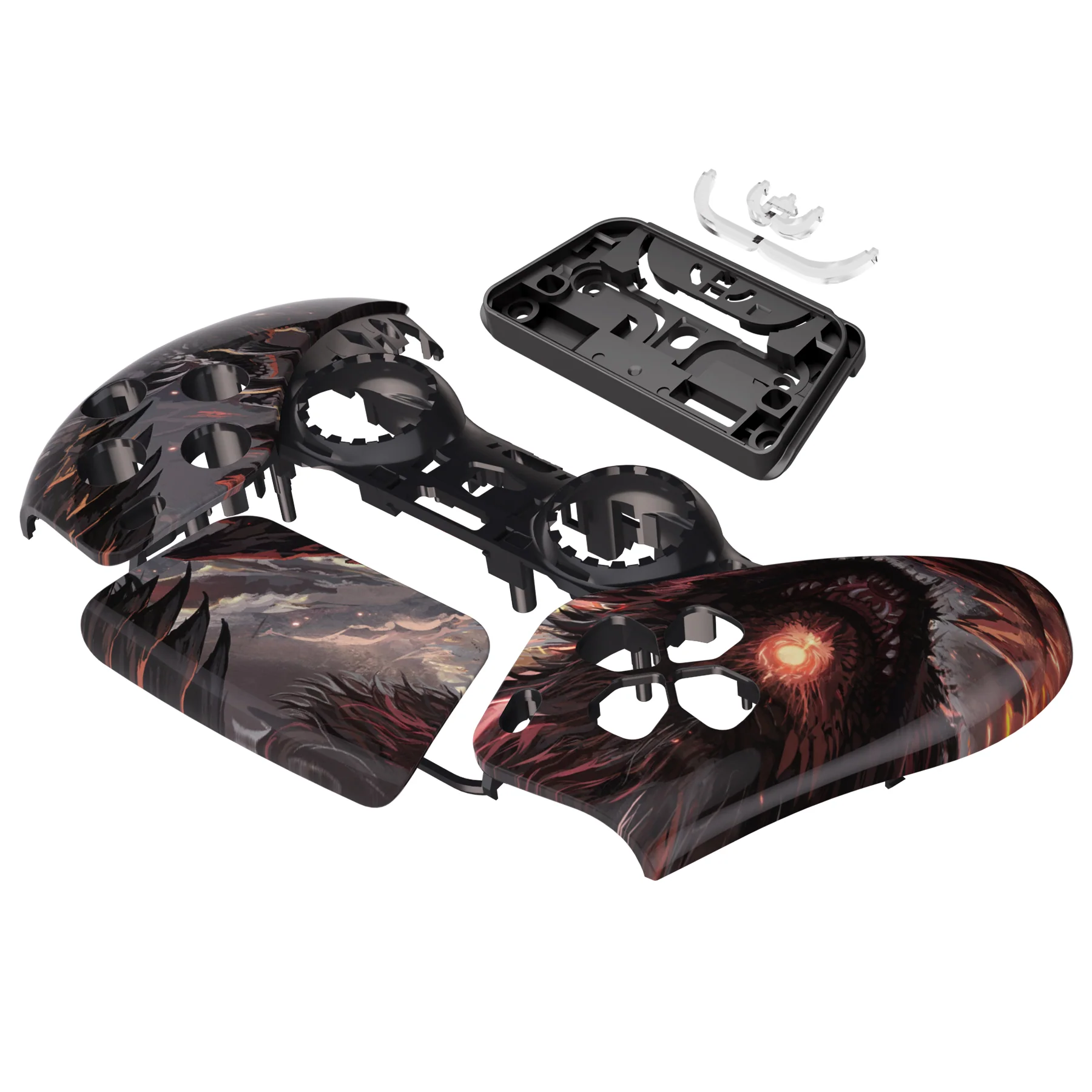 eXtremeRate Replacement Front Housing Shell with Touchpad Compatible with PS5 Controller BDM-010/020/030/040/050 - Cyclops Dragon - Image 10