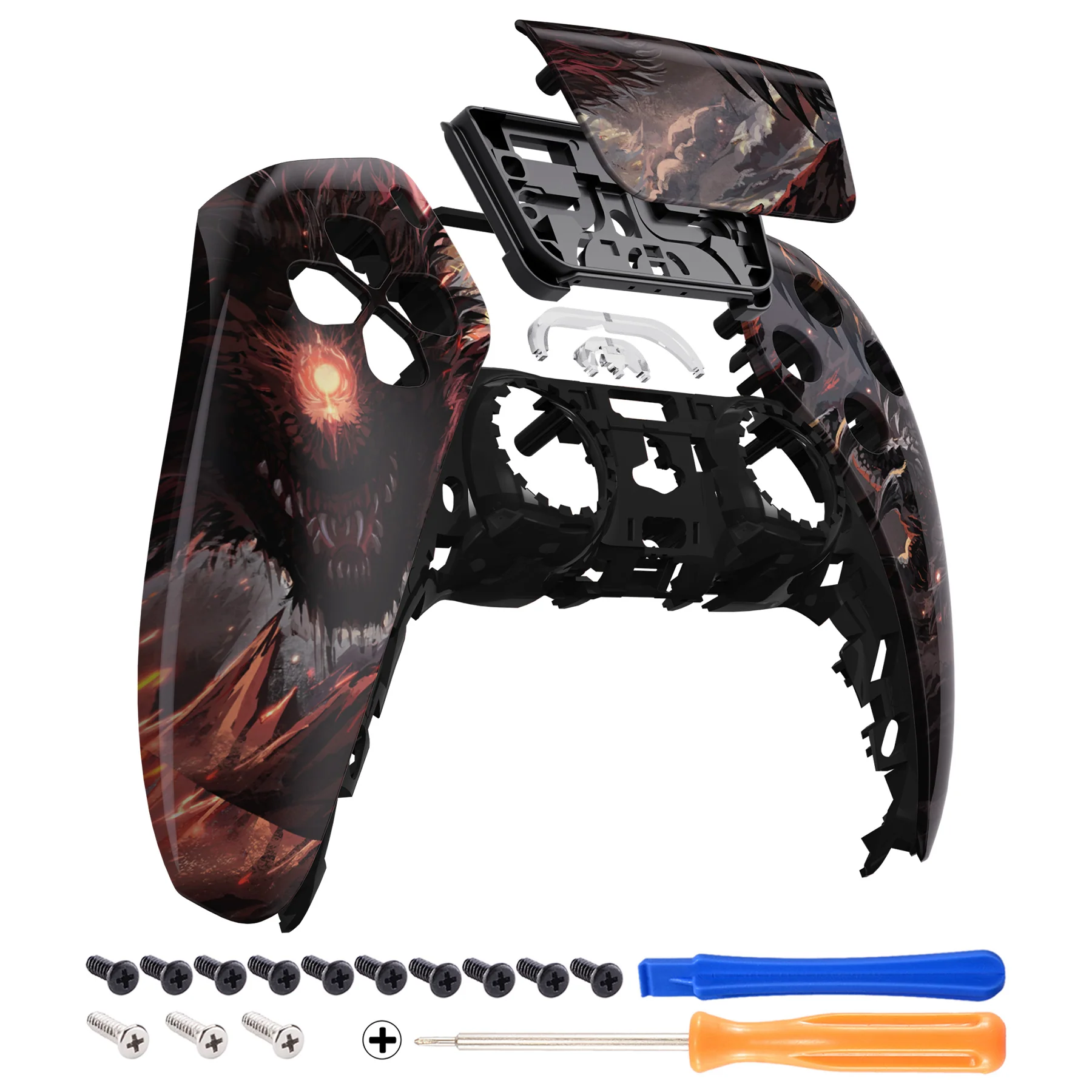 eXtremeRate Replacement Front Housing Shell with Touchpad Compatible with PS5 Controller BDM-010/020/030/040/050 - Cyclops Dragon - Image 7