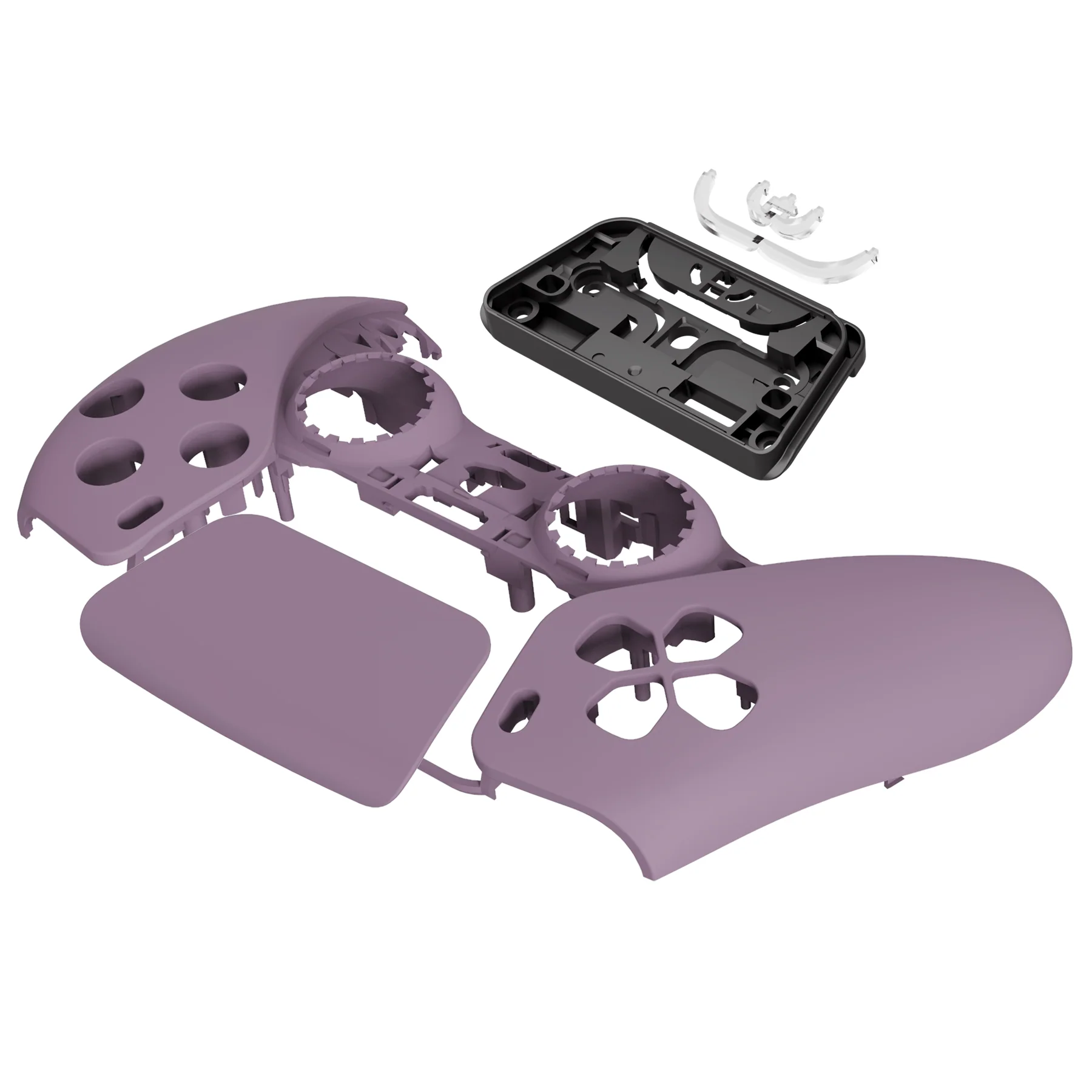 eXtremeRate Replacement Front Housing Shell with Touchpad Compatible with PS5 Controller BDM-010/020/030/040/050 - Dark Grayish Violet - Image 10