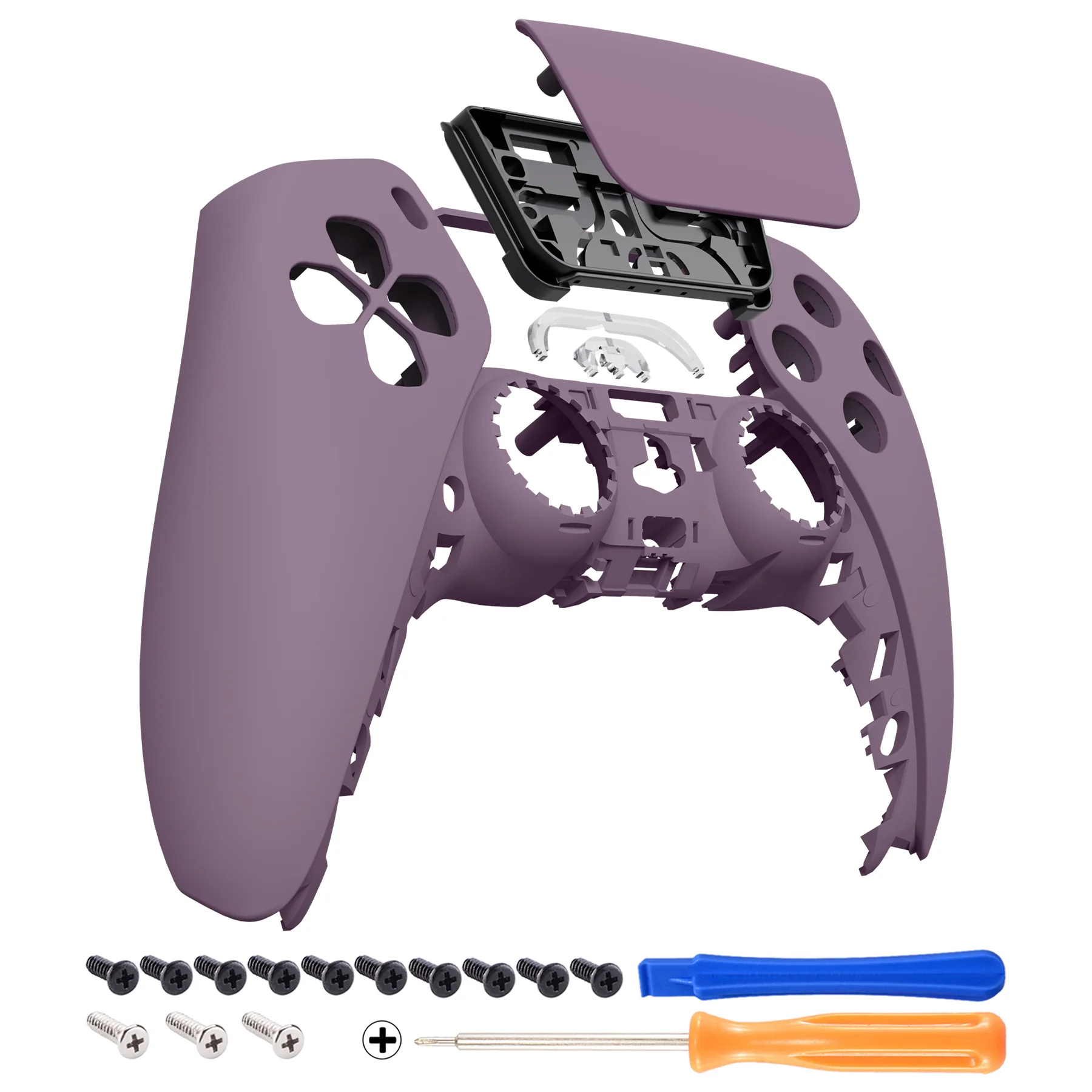 eXtremeRate Replacement Front Housing Shell with Touchpad Compatible with PS5 Controller BDM-010/020/030/040/050 - Dark Grayish Violet - Image 7