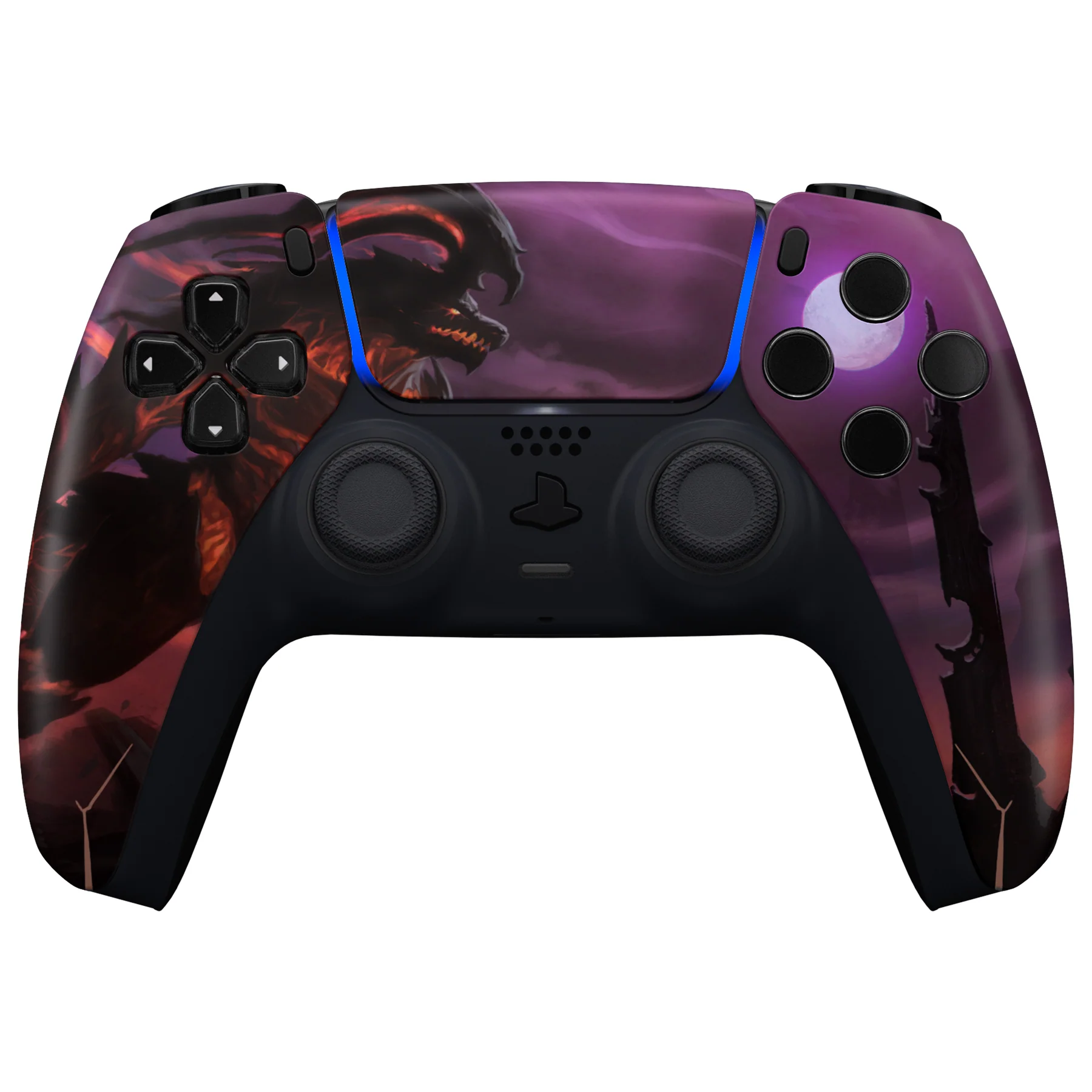 eXtremeRate Replacement Front Housing Shell with Touchpad Compatible with PS5 Controller BDM-010/020/030/040/050 - Dragon King - Image 2