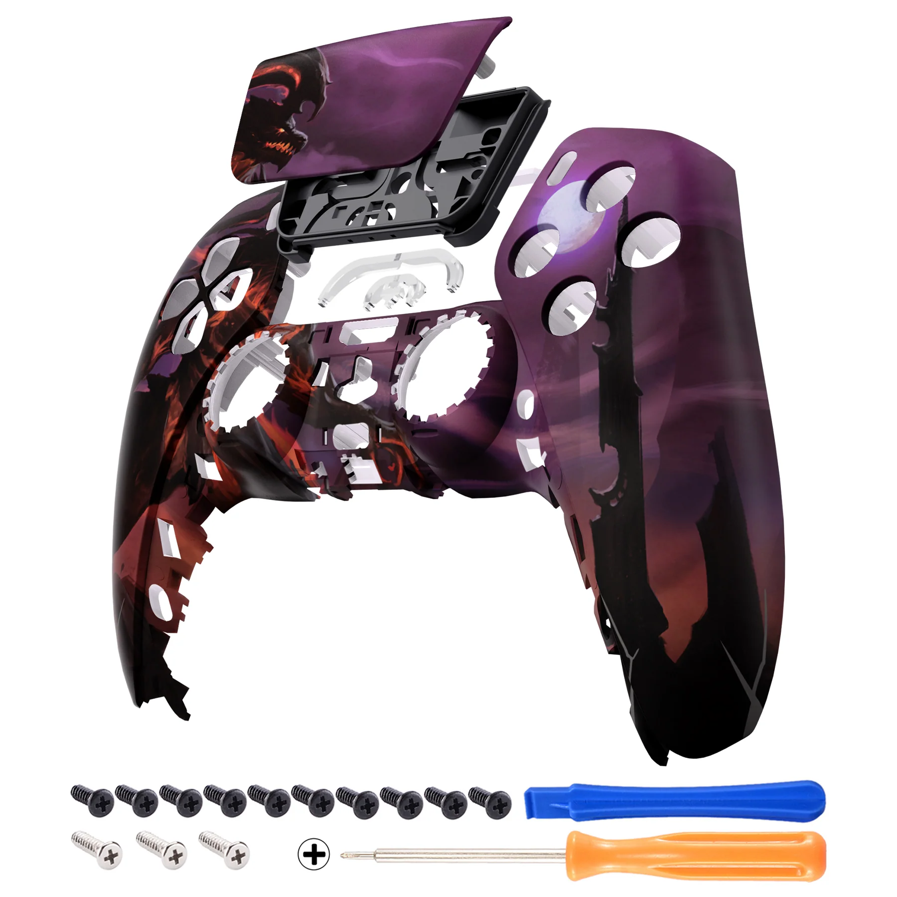 eXtremeRate Replacement Front Housing Shell with Touchpad Compatible with PS5 Controller BDM-010/020/030/040/050 - Dragon King - Image 7