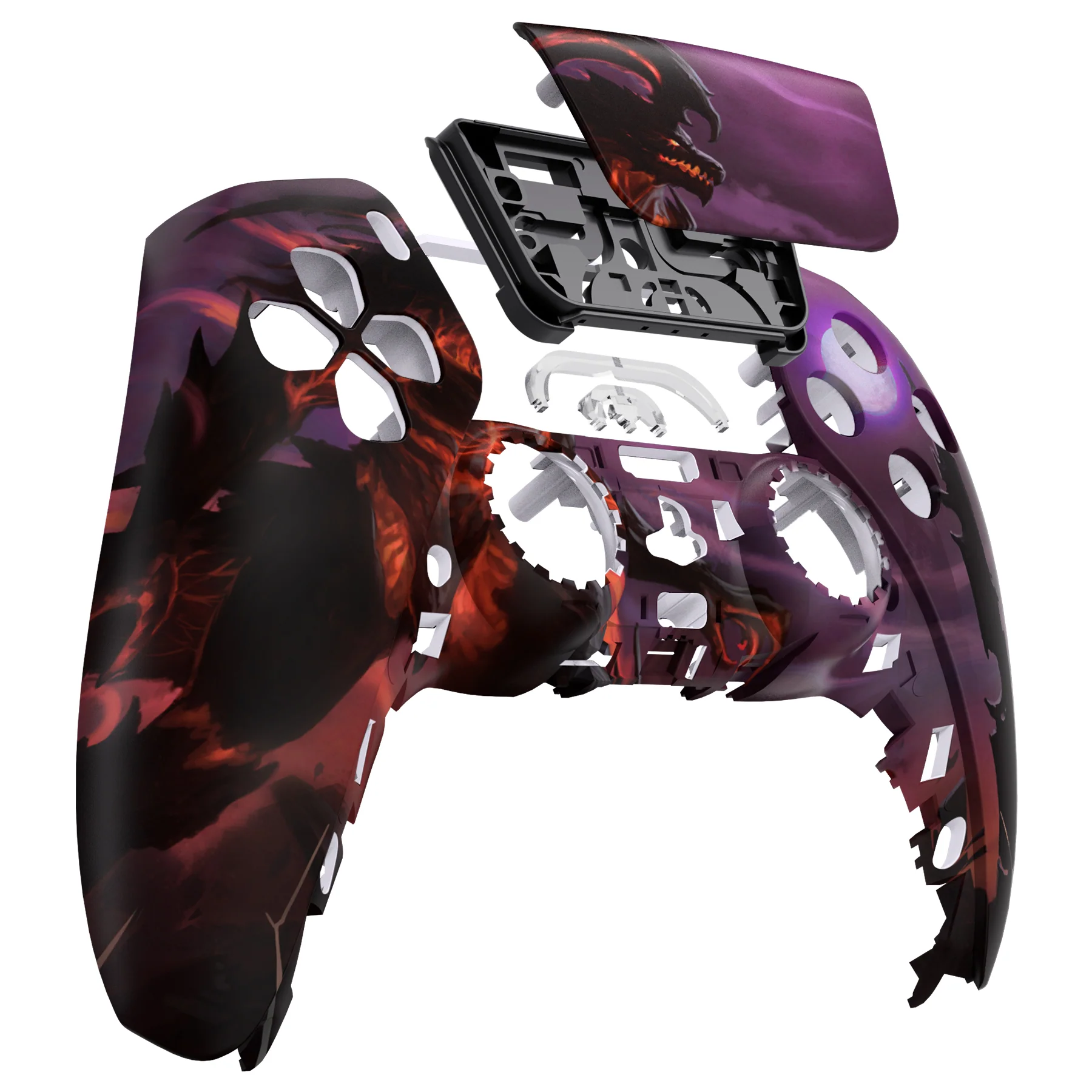 eXtremeRate Replacement Front Housing Shell with Touchpad Compatible with PS5 Controller BDM-010/020/030/040/050 - Dragon King - Image 9