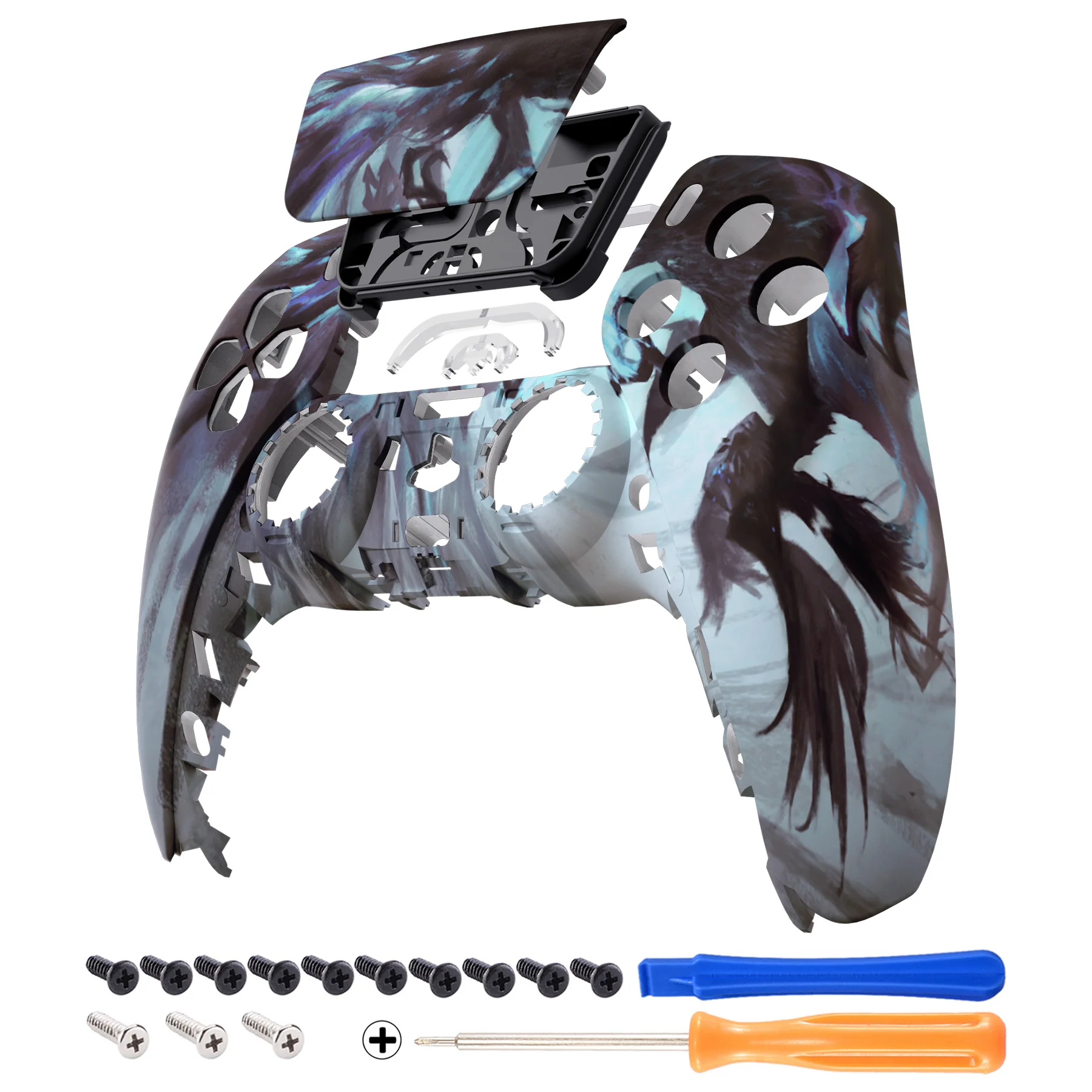 eXtremeRate Replacement Front Housing Shell with Touchpad Compatible with PS5 Controller BDM-010/020/030/040/050 - Dragon Whisper - Image 7