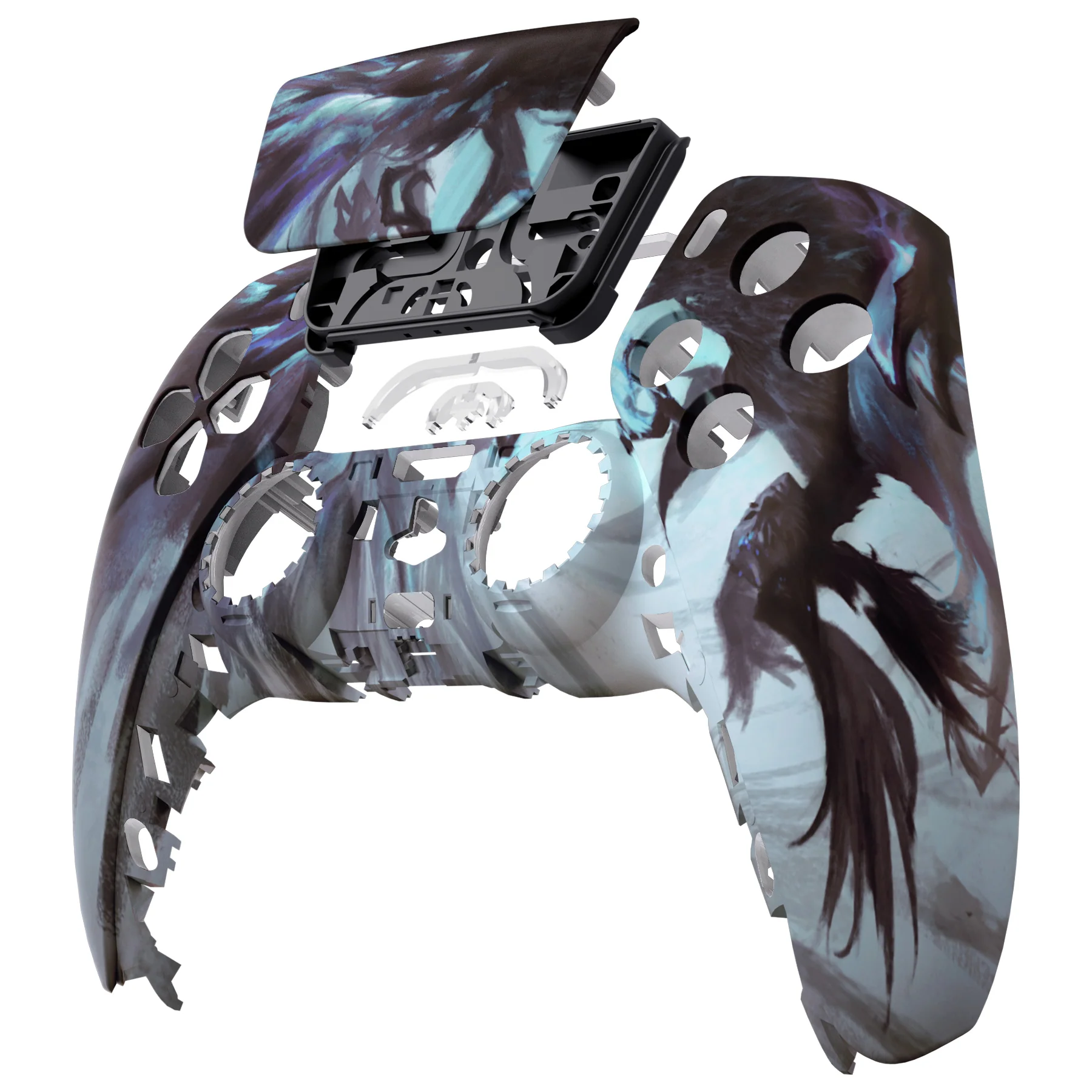 eXtremeRate Replacement Front Housing Shell with Touchpad Compatible with PS5 Controller BDM-010/020/030/040/050 - Dragon Whisper - Image 8