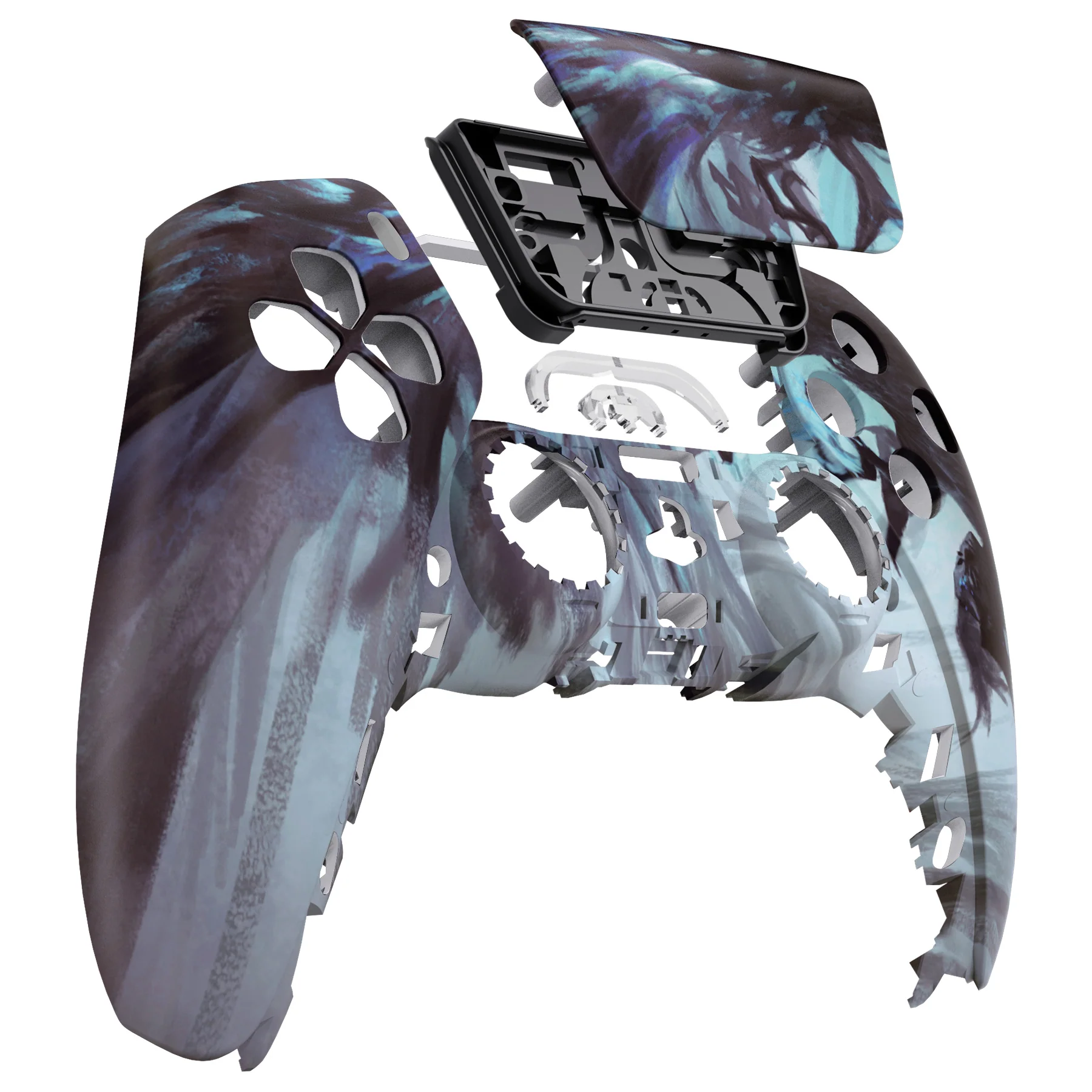 eXtremeRate Replacement Front Housing Shell with Touchpad Compatible with PS5 Controller BDM-010/020/030/040/050 - Dragon Whisper - Image 9