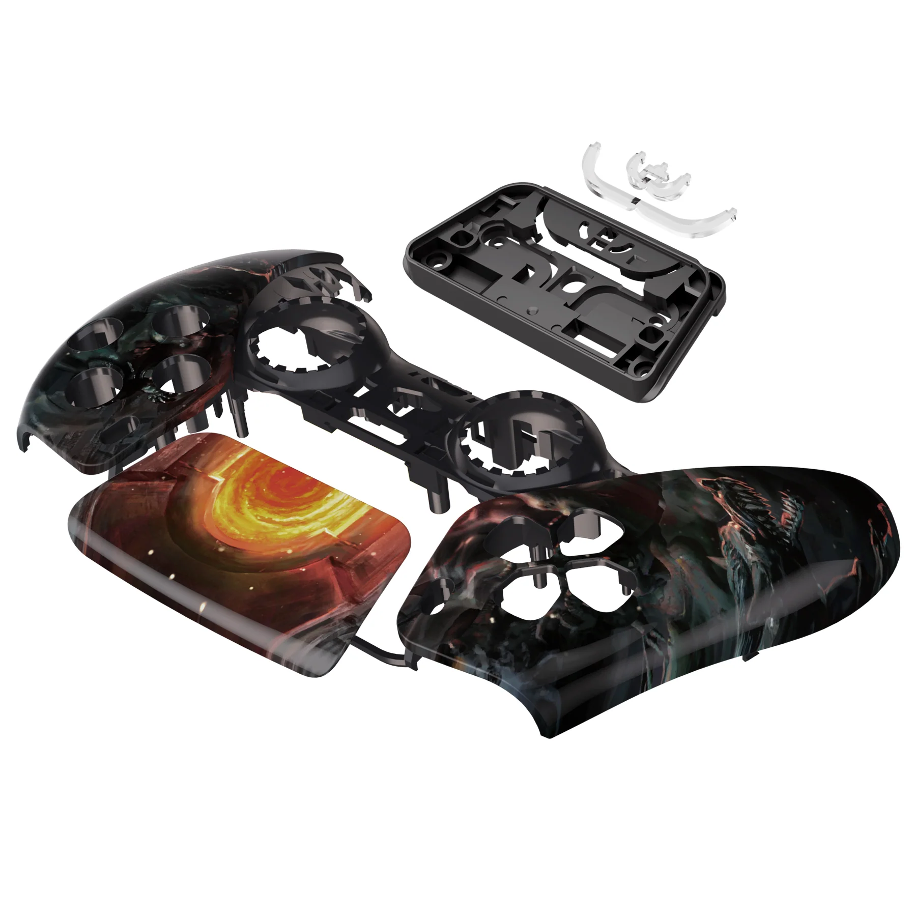eXtremeRate Replacement Front Housing Shell with Touchpad Compatible with PS5 Controller BDM-010/020/030/040/050 - Entrance of Hell - Image 10