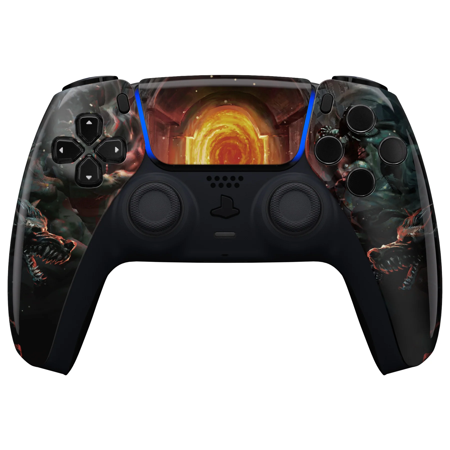 eXtremeRate Replacement Front Housing Shell with Touchpad Compatible with PS5 Controller BDM-010/020/030/040/050 - Entrance of Hell - Image 2