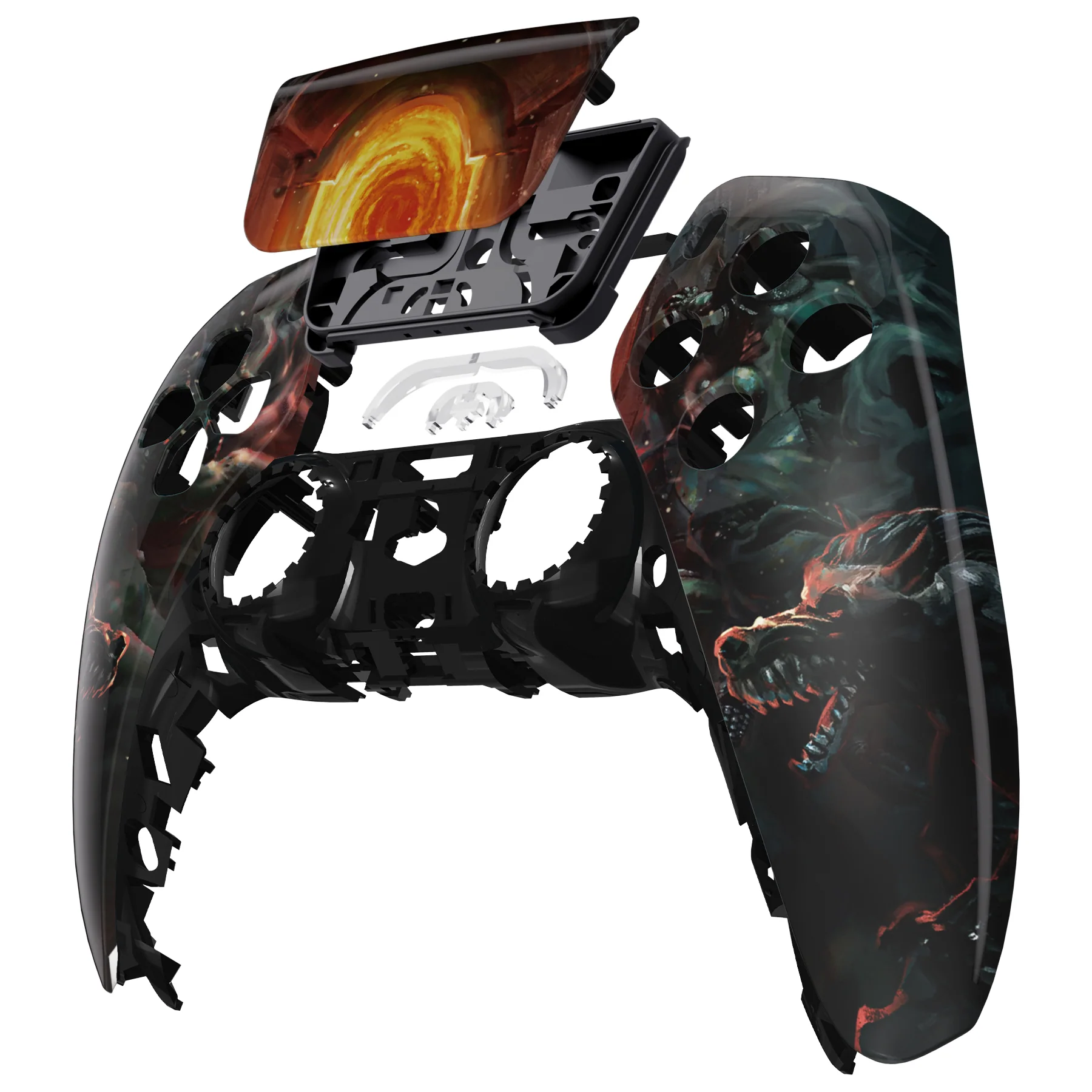 eXtremeRate Replacement Front Housing Shell with Touchpad Compatible with PS5 Controller BDM-010/020/030/040/050 - Entrance of Hell - Image 8