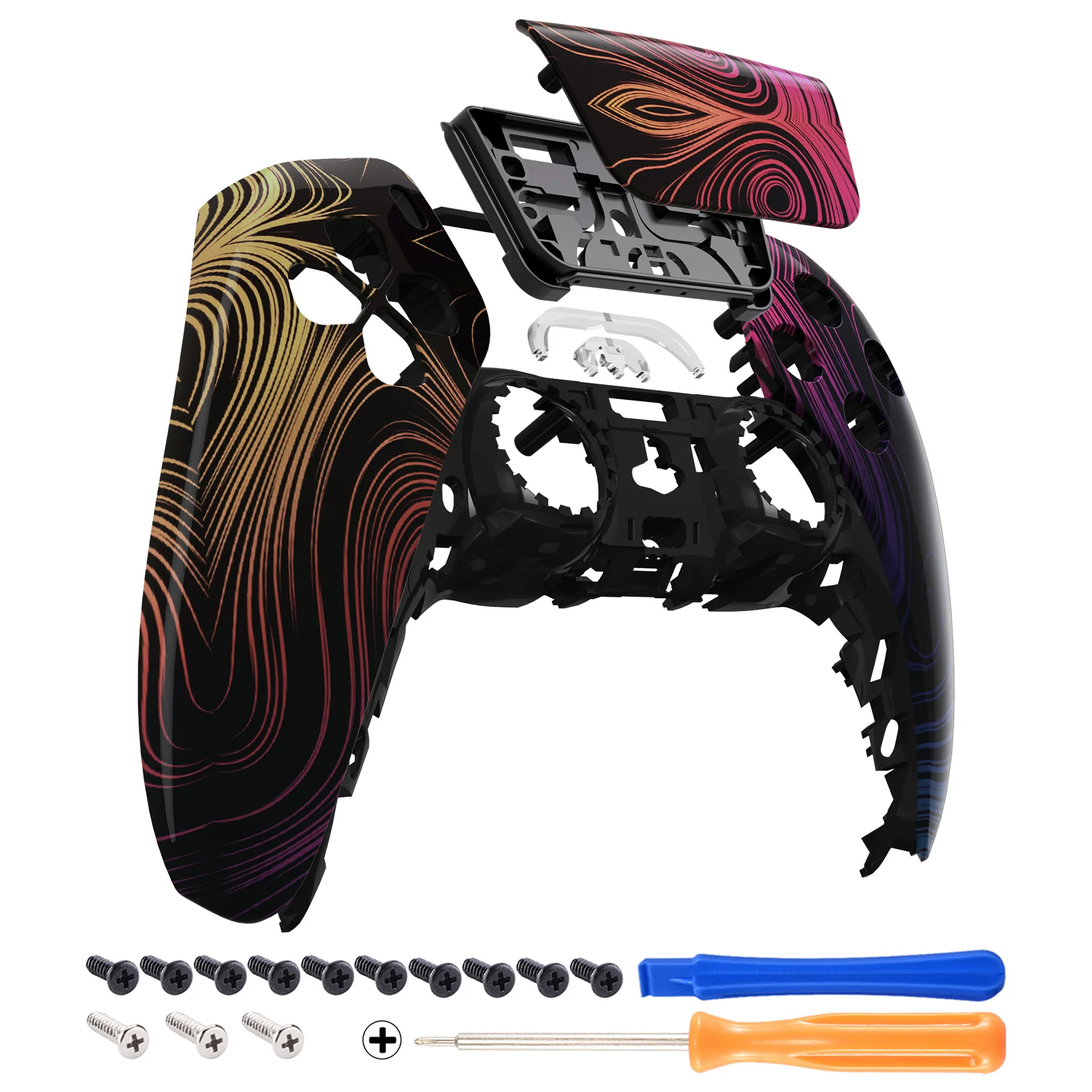 eXtremeRate Replacement Front Housing Shell with Touchpad Compatible with PS5 Controller BDM-010/020/030/040/050 - Illusion Space - Image 7