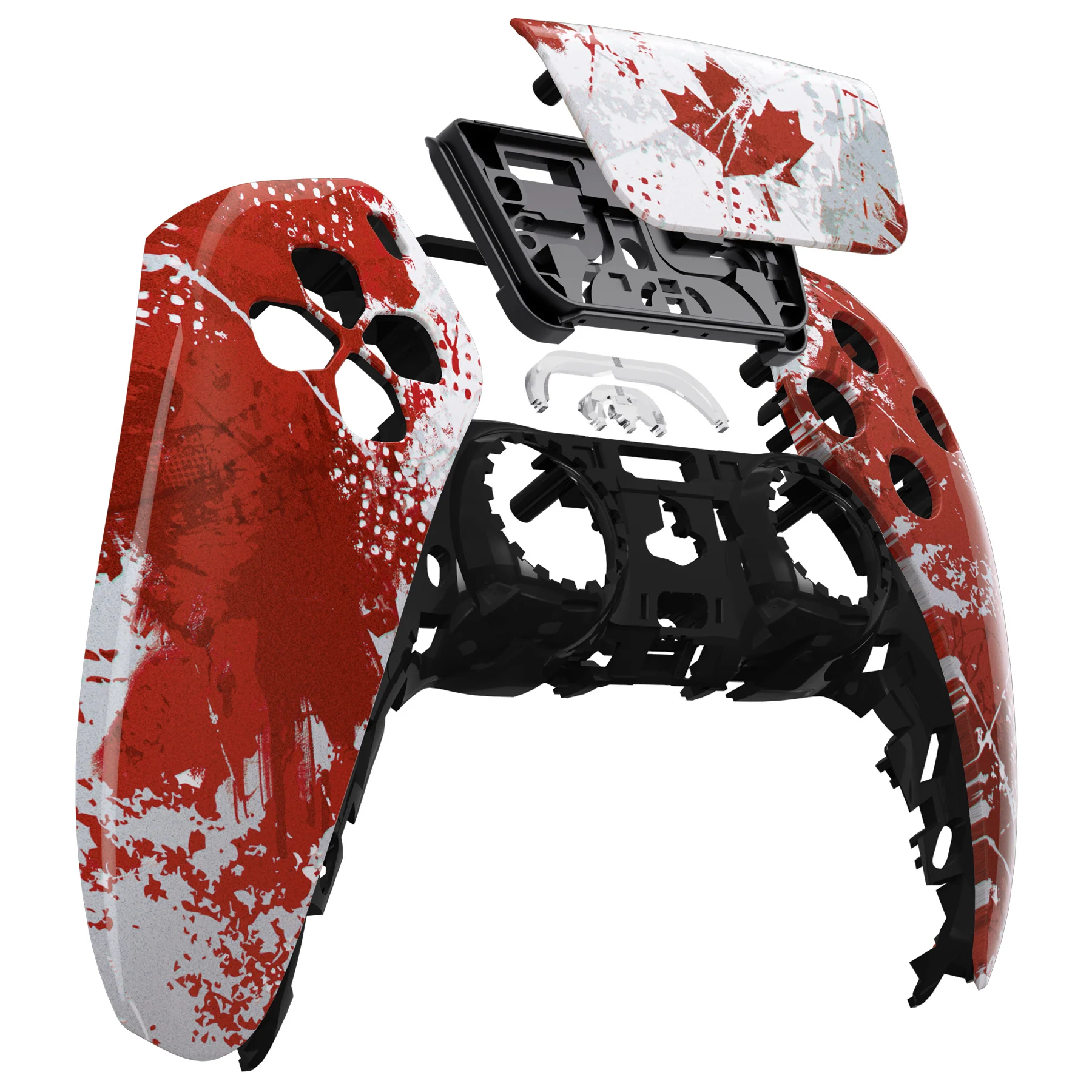 eXtremeRate Replacement Front Housing Shell with Touchpad Compatible with PS5 Controller BDM-010/020/030/040/050 - Impression Canada Flag - Image 9