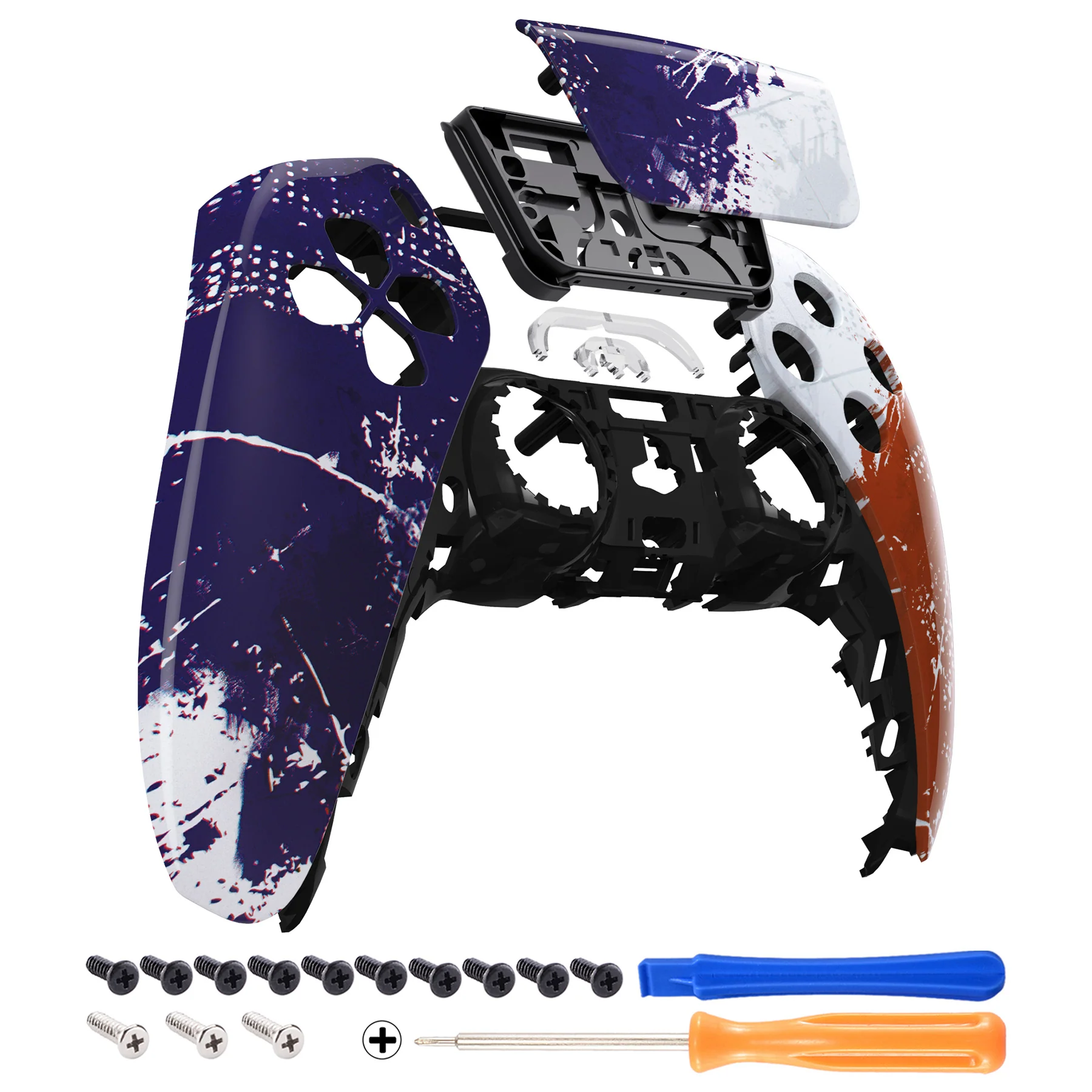 eXtremeRate Replacement Front Housing Shell with Touchpad Compatible with PS5 Controller BDM-010/020/030/040/050 - Impression France Flag - Image 7