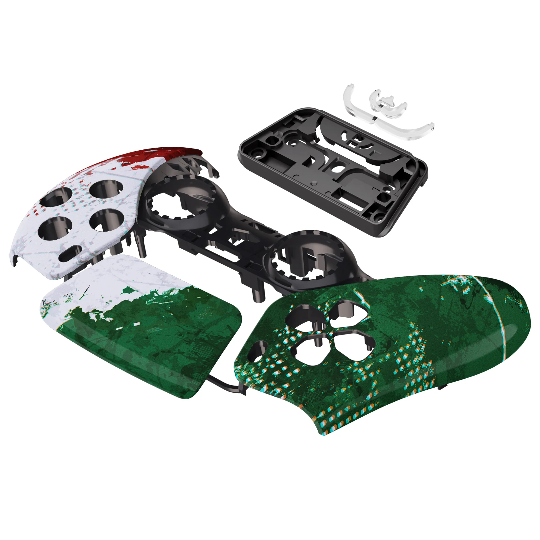 eXtremeRate Replacement Front Housing Shell with Touchpad Compatible with PS5 Controller BDM-010/020/030/040/050 - Impression Italy Flag - Image 10