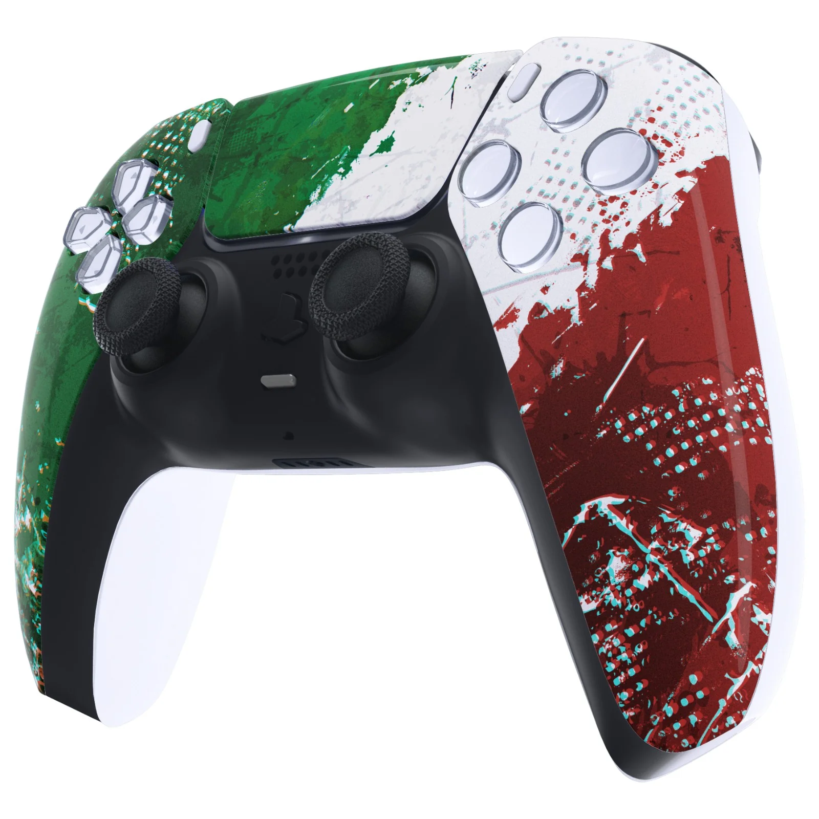 eXtremeRate Replacement Front Housing Shell with Touchpad Compatible with PS5 Controller BDM-010/020/030/040/050 - Impression Italy Flag - Image 4