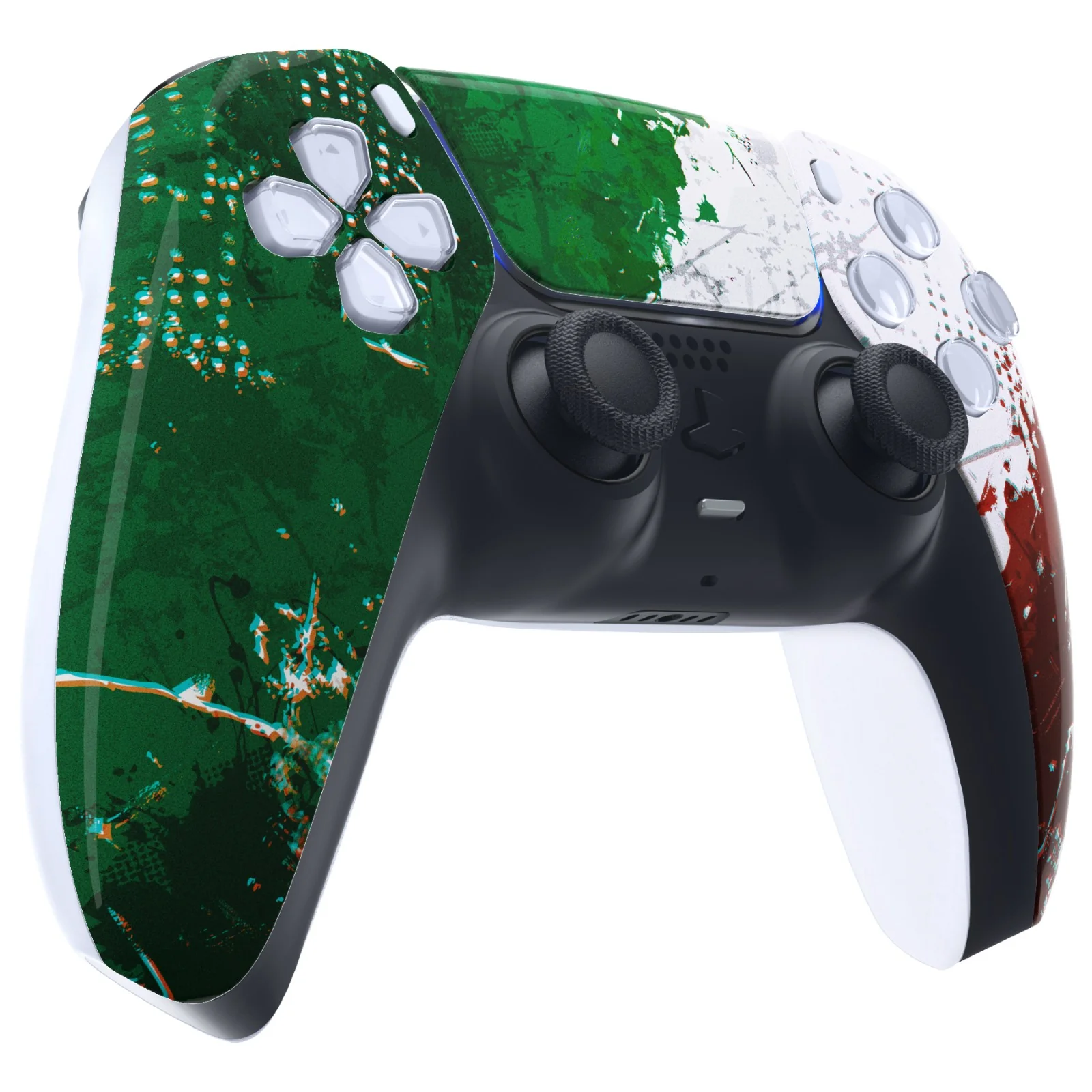 eXtremeRate Replacement Front Housing Shell with Touchpad Compatible with PS5 Controller BDM-010/020/030/040/050 - Impression Italy Flag - Image 5