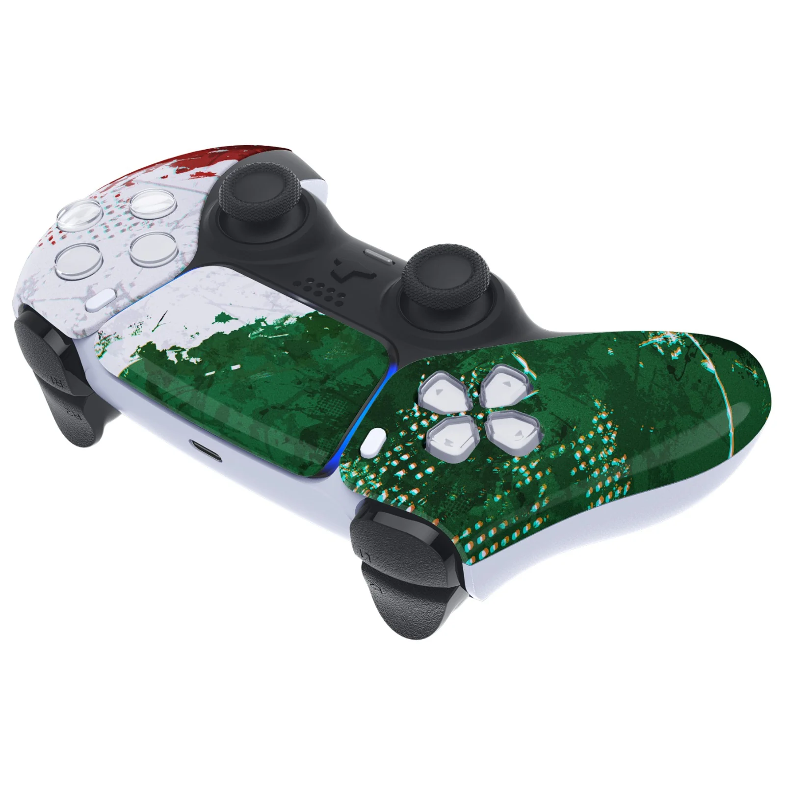 eXtremeRate Replacement Front Housing Shell with Touchpad Compatible with PS5 Controller BDM-010/020/030/040/050 - Impression Italy Flag - Image 6